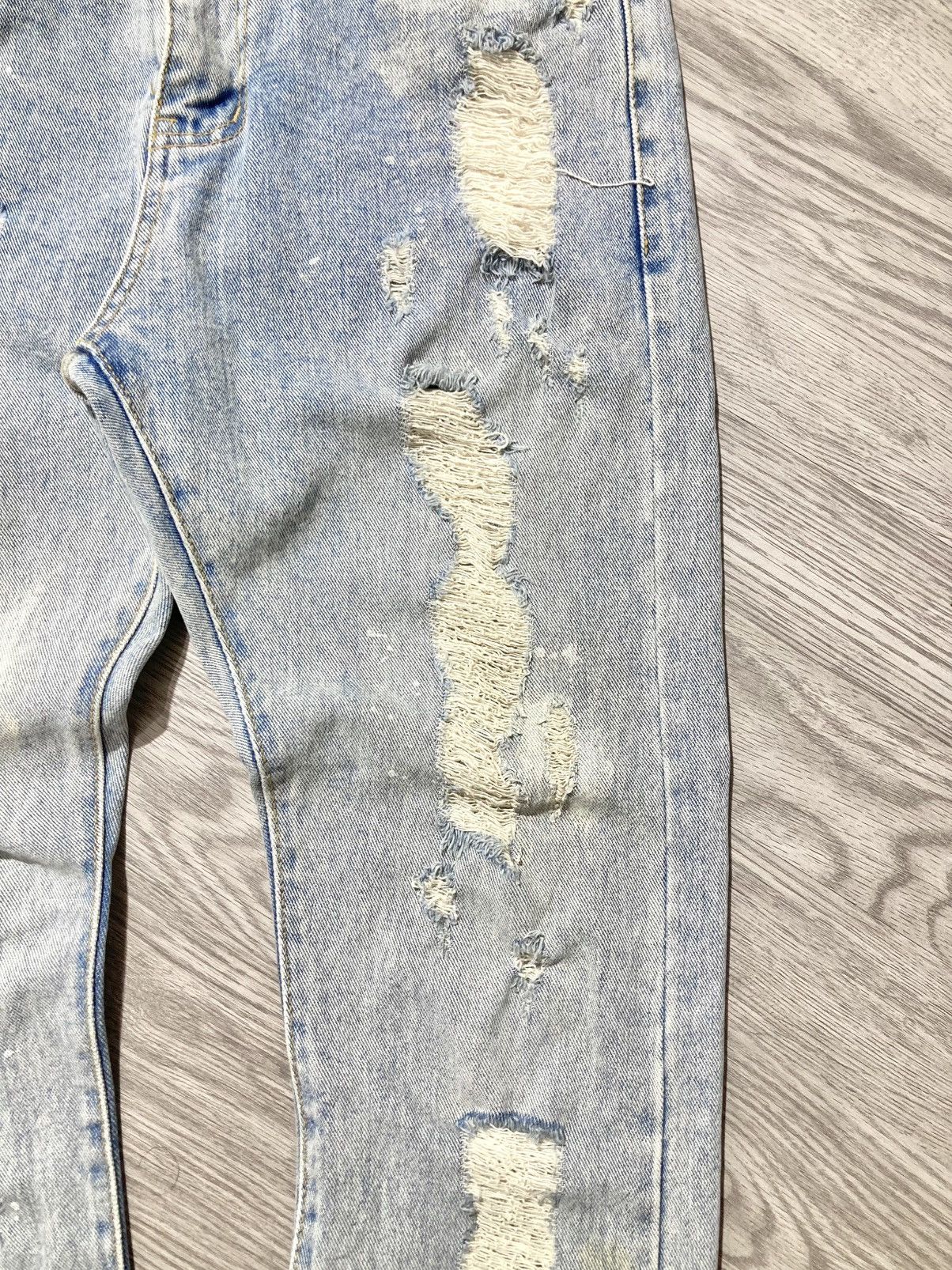 If Six Was Nine 2000s Idun Distressed Ripped Denim Blue Jeans Lgb Punk Style Size US 30 / EU 46 - 7 Thumbnail