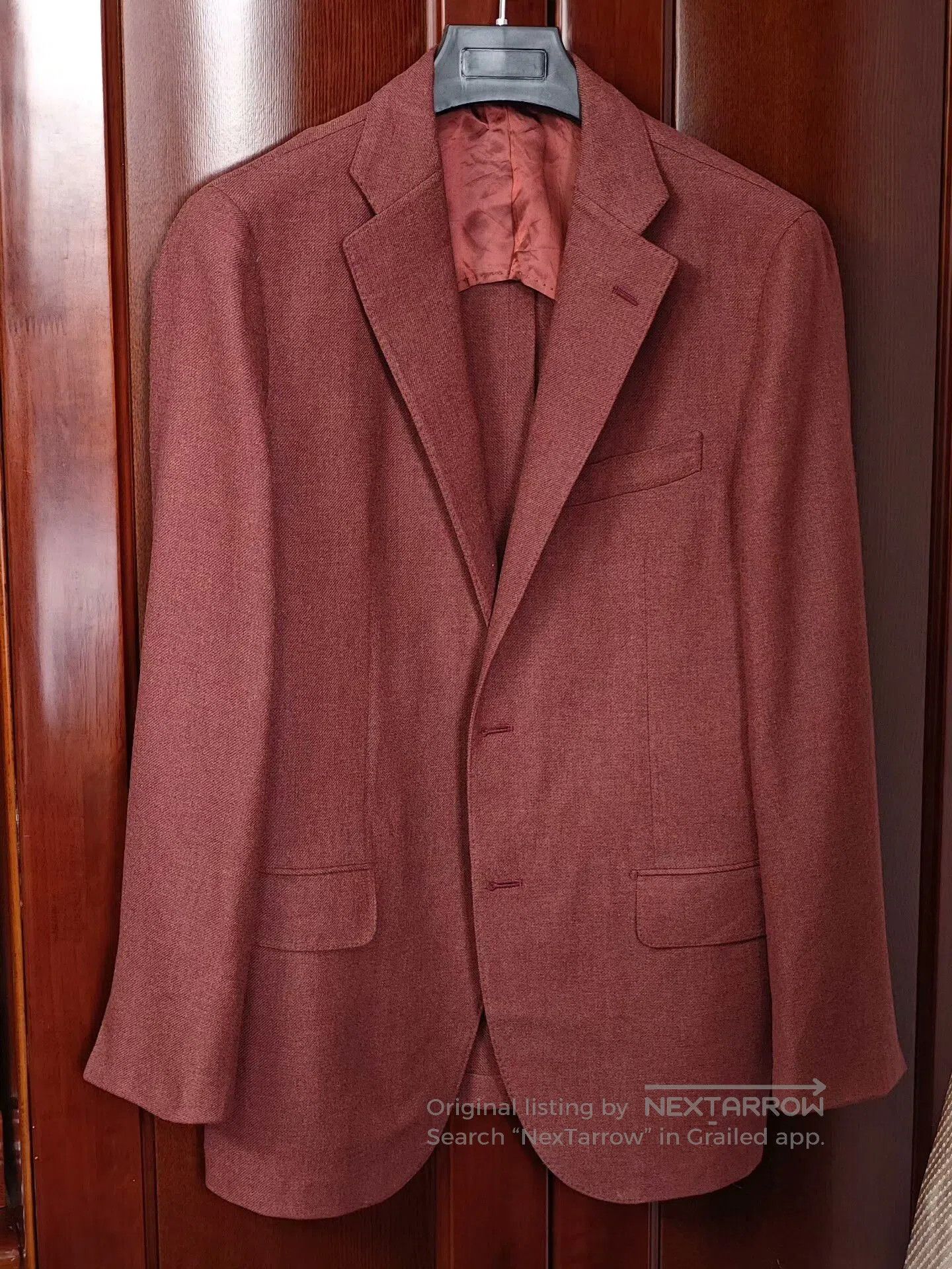 Tomorrowland Red Wool-Blend Italian Suit Jacket. Size US M / EU 48-50 / 2 - 1 Thumbnail