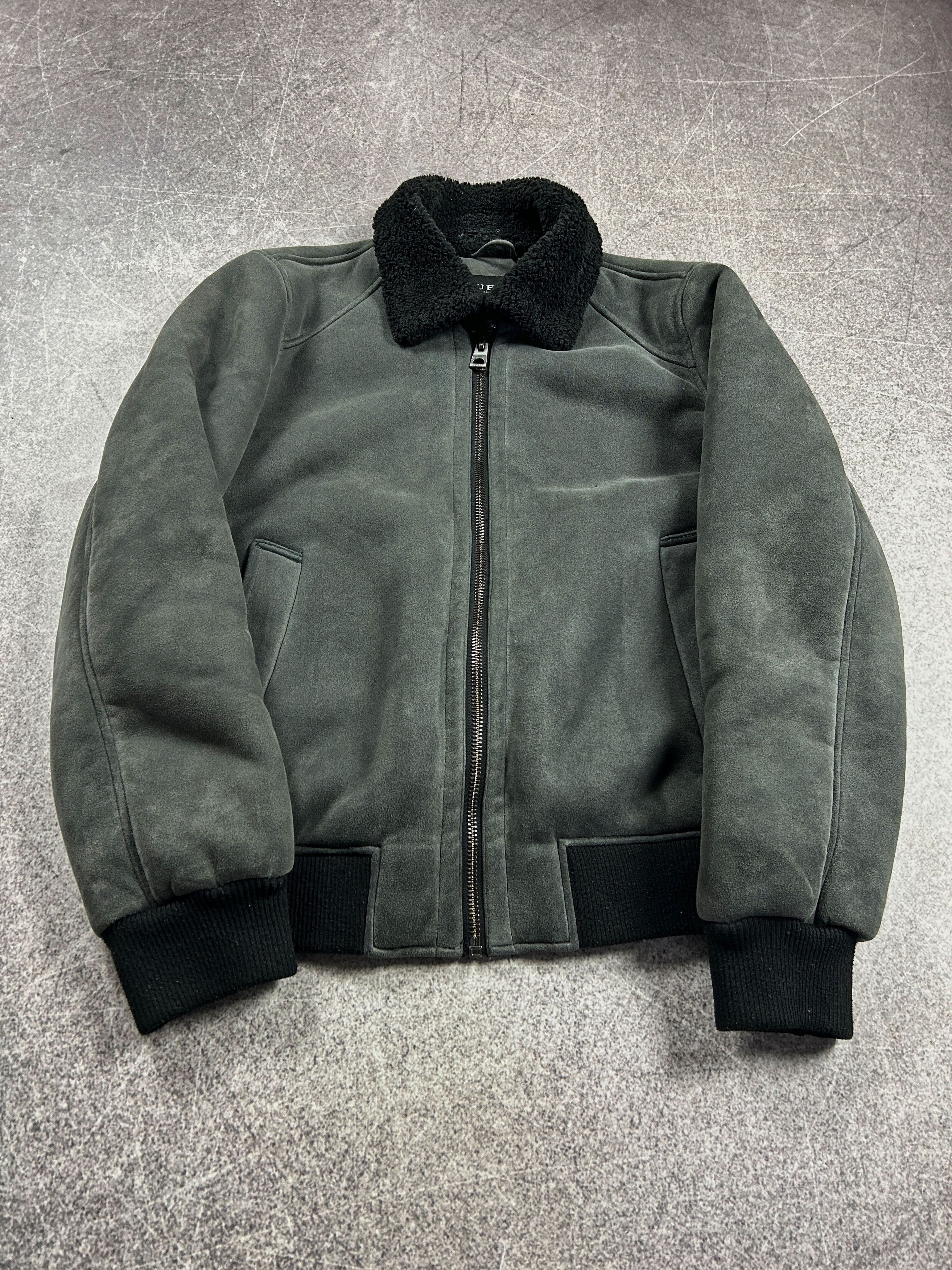 Guess Vintage Suede Bomber Jacket Sherpa Collar Minimalist Size US M / EU 48-50 / 2 - 2 Thumbnail
