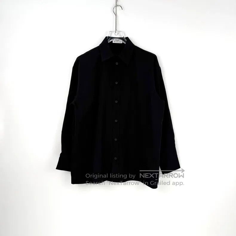 Balenciaga Balenciaga Black solid color chiffon shirt Size 4XL / US 24-26 - 3 Thumbnail