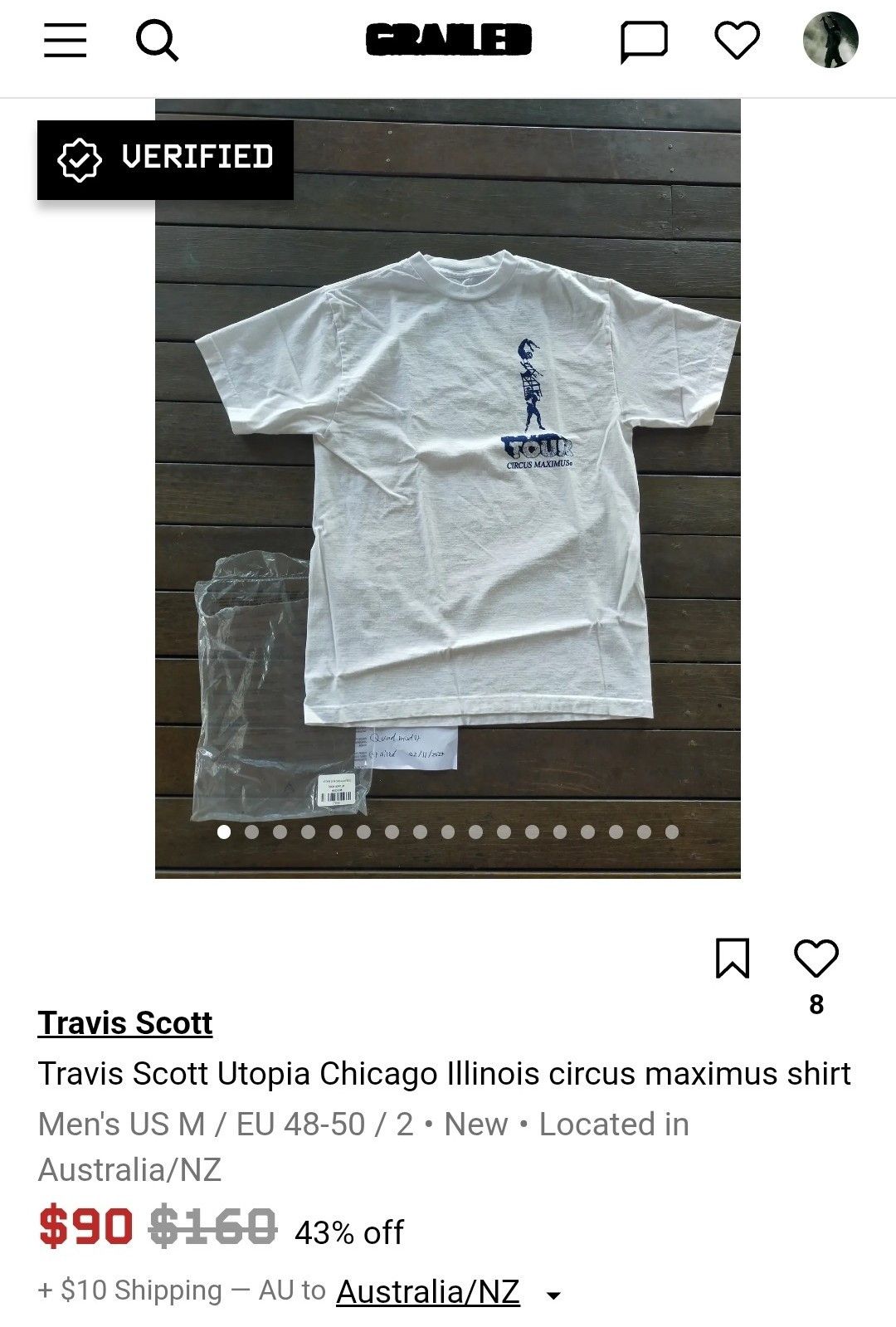 Travis Scott Travis Scott Utopia Chicago Illinois circus maximus shirt Size US M / EU 48-50 / 2 - 18 Thumbnail