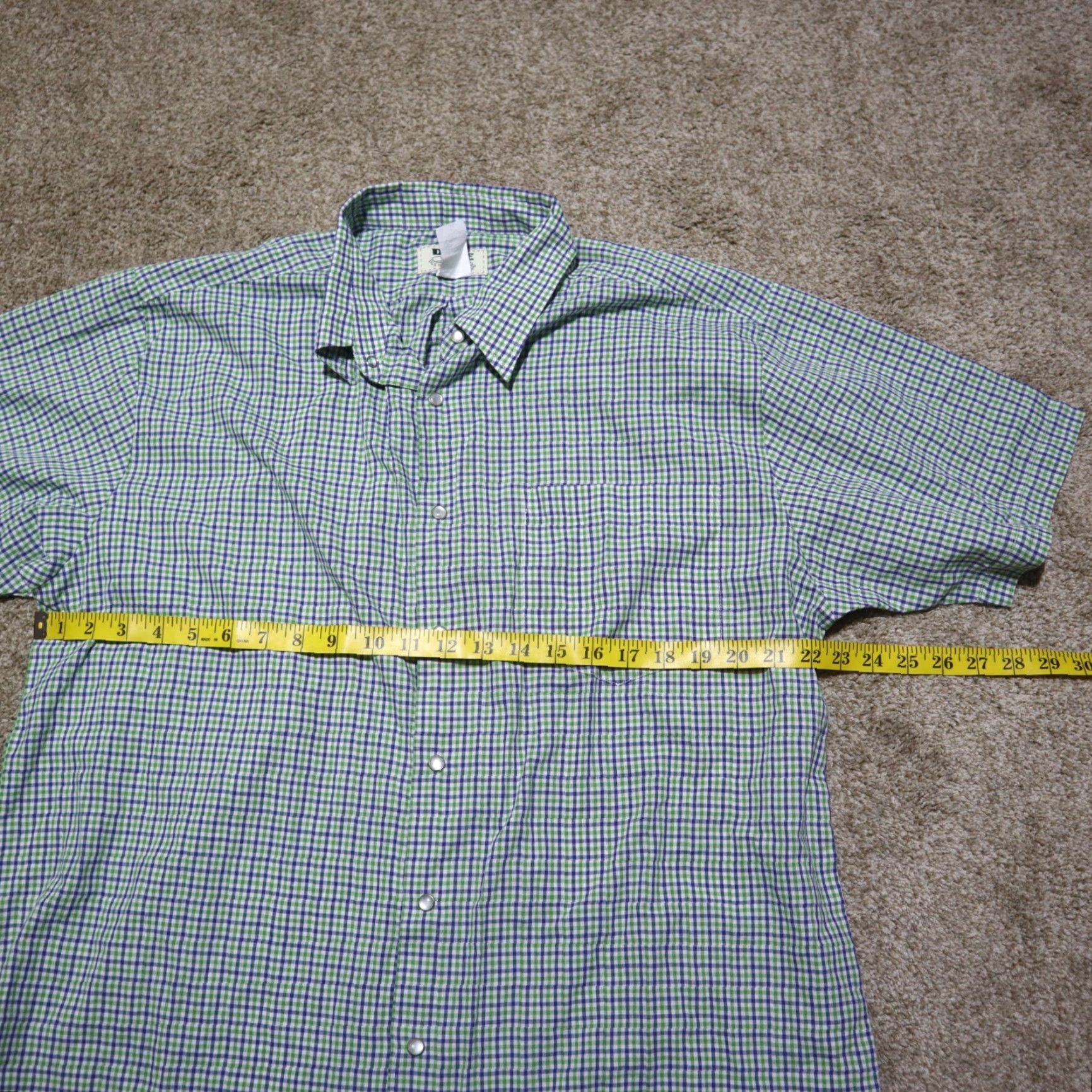 Haband VINTAGE Duke Haband Western Shirt Pearl Snap Buttons Teal Plaid Men's Size L Large Size US L / EU 52-54 / 3 - 4 Thumbnail