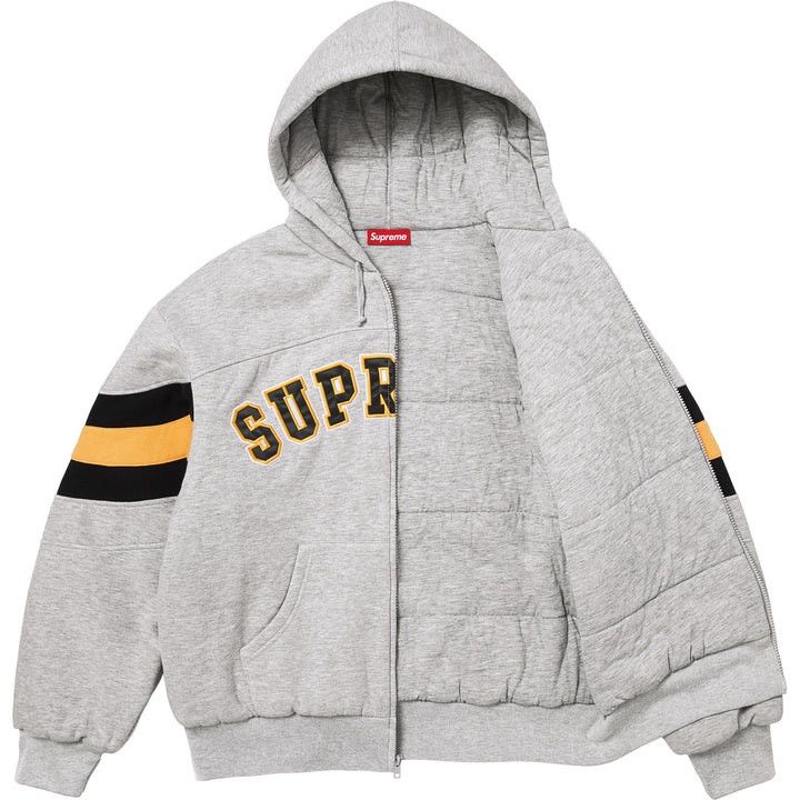 Supreme Filled Zip Up Hooded Sweatshirt Heather Grey Size XL Size US XL / EU 56 / 4 - 2 Thumbnail