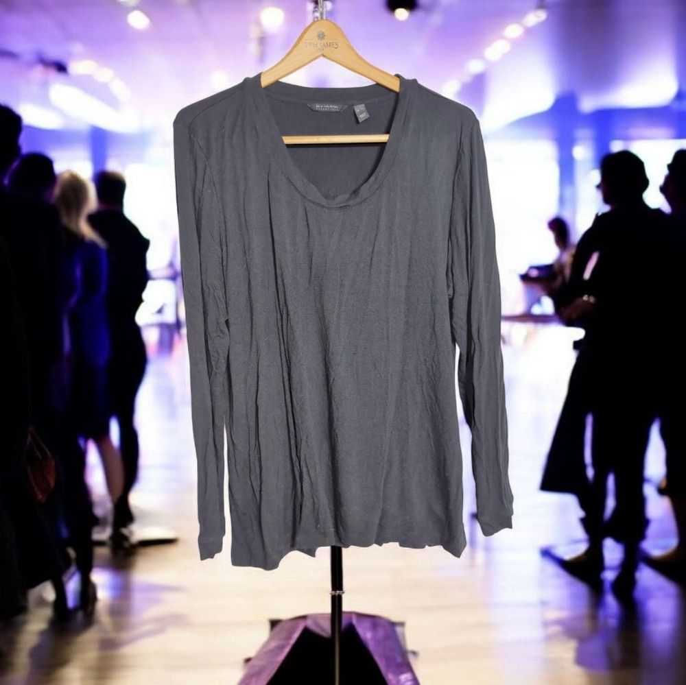 Halston H By Halston Black Long Sleeve Women's Top Sz XL Size XL / US 12-14 / IT 48-50 - 1 Thumbnail