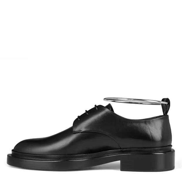 Jil Sander o1g2r1mq1024 Lace Up Derby Shoes in Black Size US 8 / IT 38 - 2 Thumbnail