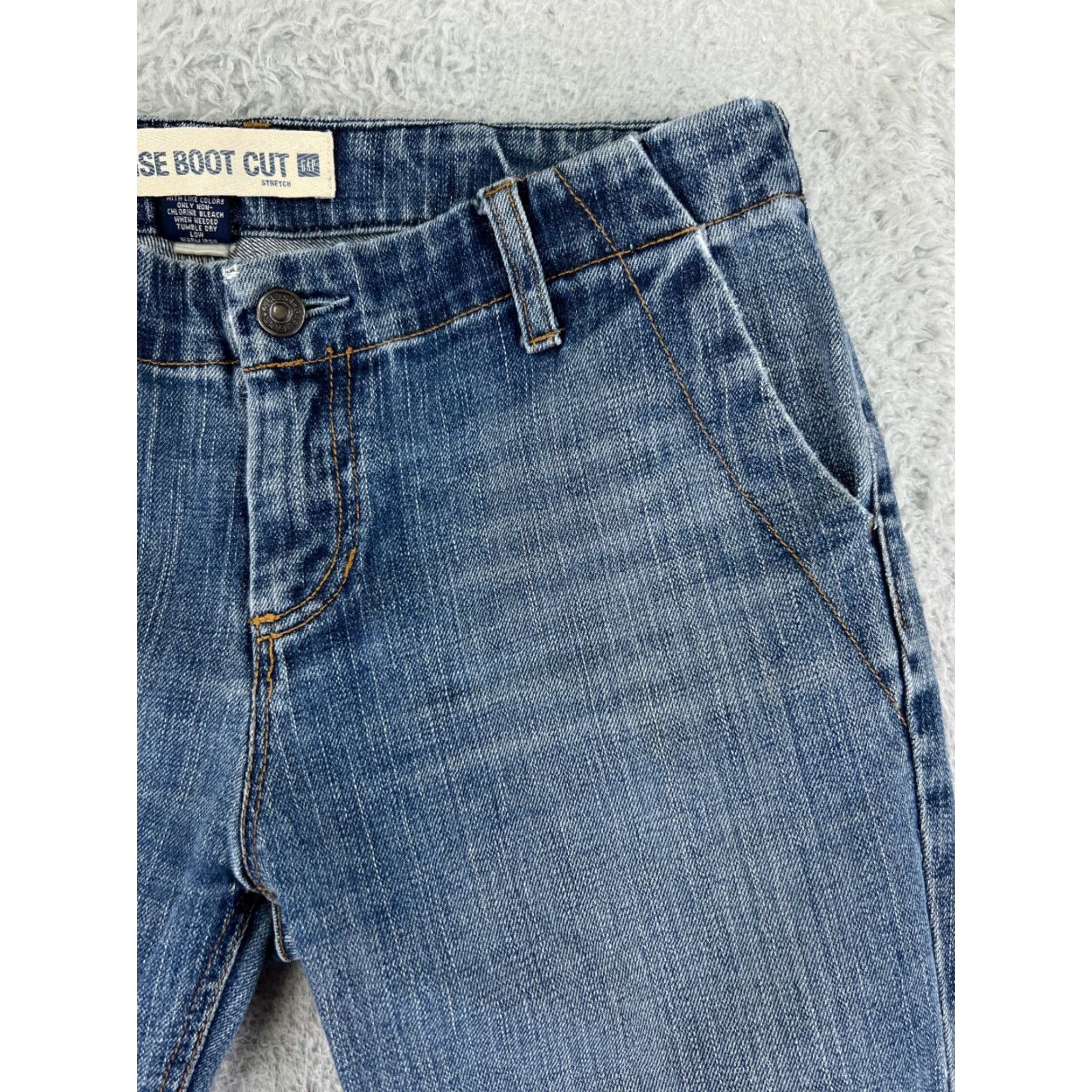 Gap Gap Jeans Women 8 Denim Bootcut Slit Hem Cotton Blend 30x30.5 Blue Womens Size 30" / US 8 / IT 44 - 7 Thumbnail