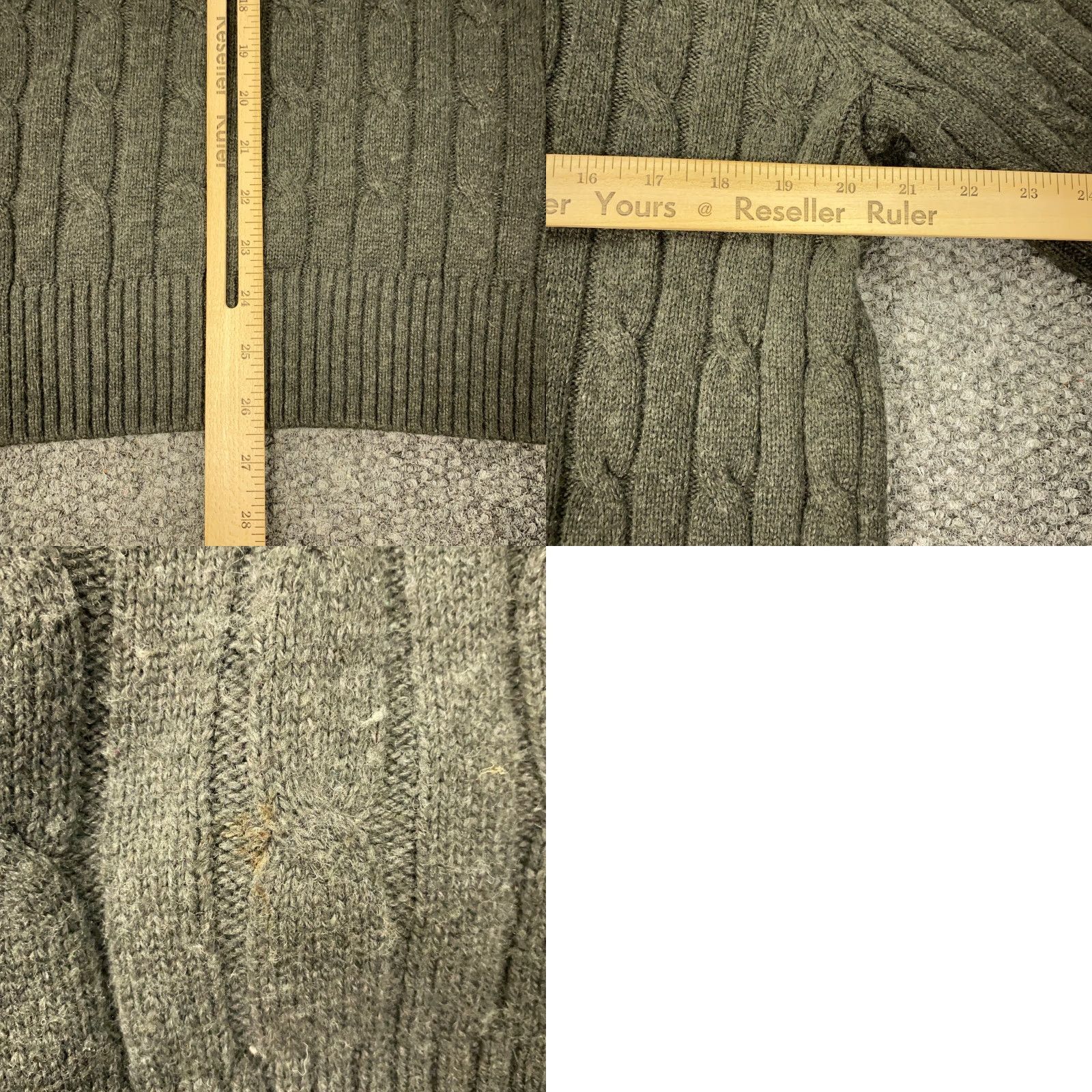 Tommy Hilfiger VINTAGE Tommy Hilfiger Mens Sweater Pullover Cable Knit Casual Fall Winter Gray Medium Wool Blend Size US L / EU 52-54 / 3 - 8 Thumbnail