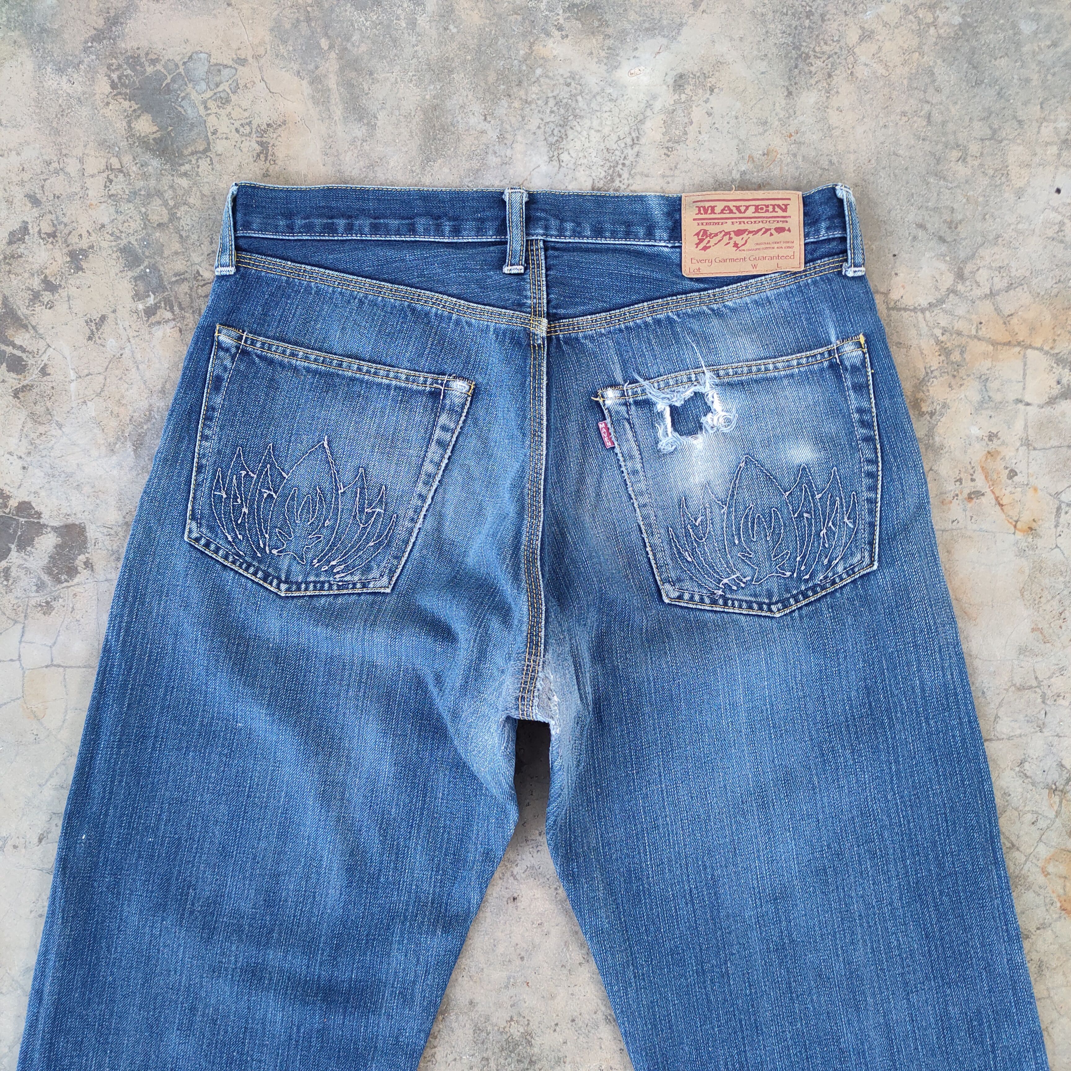 Japanese Brand W33 VINTAGE MAVEN FADED JEANS DENIM PANTS Size US 33 - 9 Thumbnail