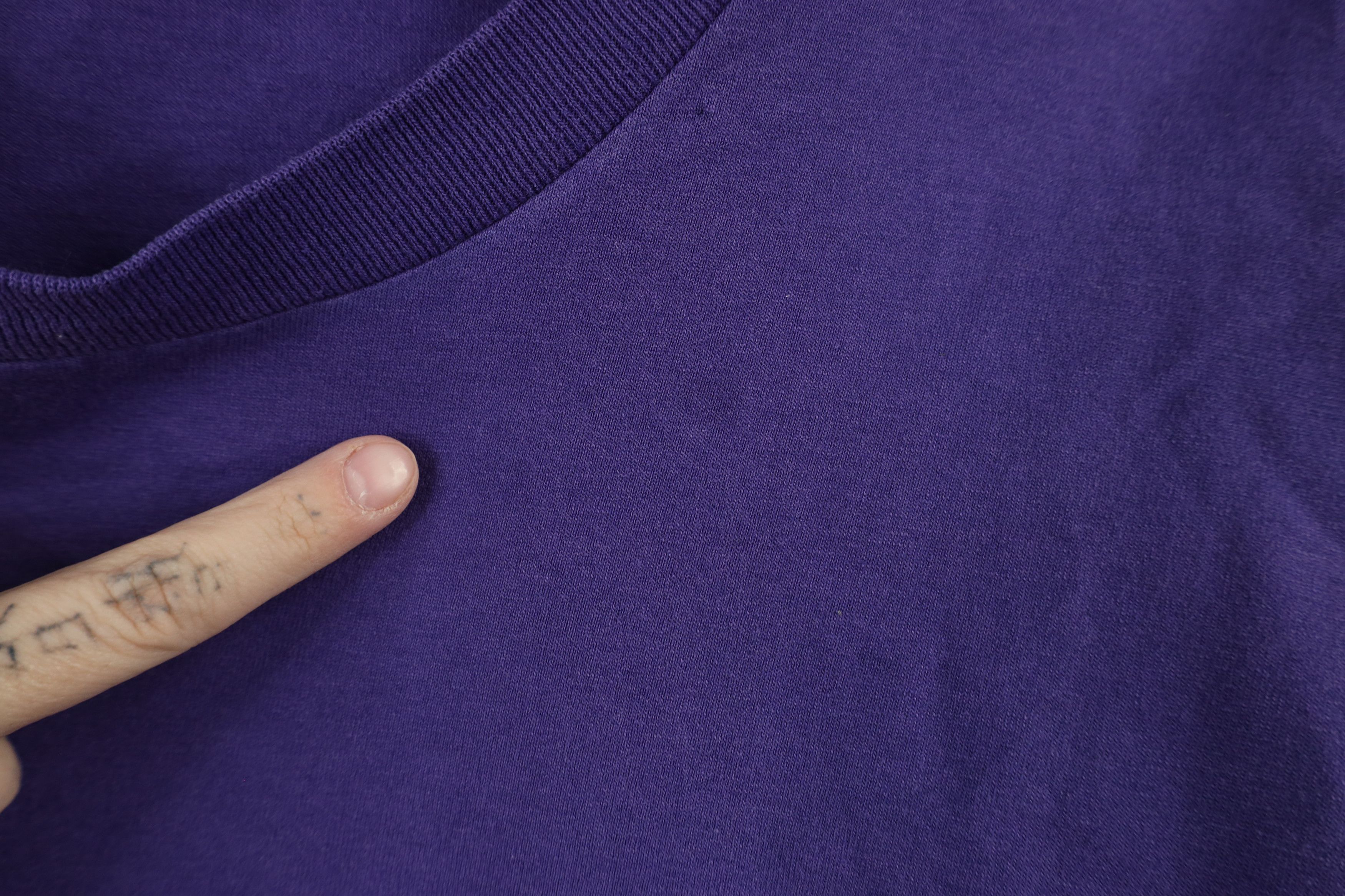 Vintage Vintage 90s Streetwear Blank Long Sleeve T-Shirt Purple Size US XXL / EU 58 / 5 - 6 Thumbnail