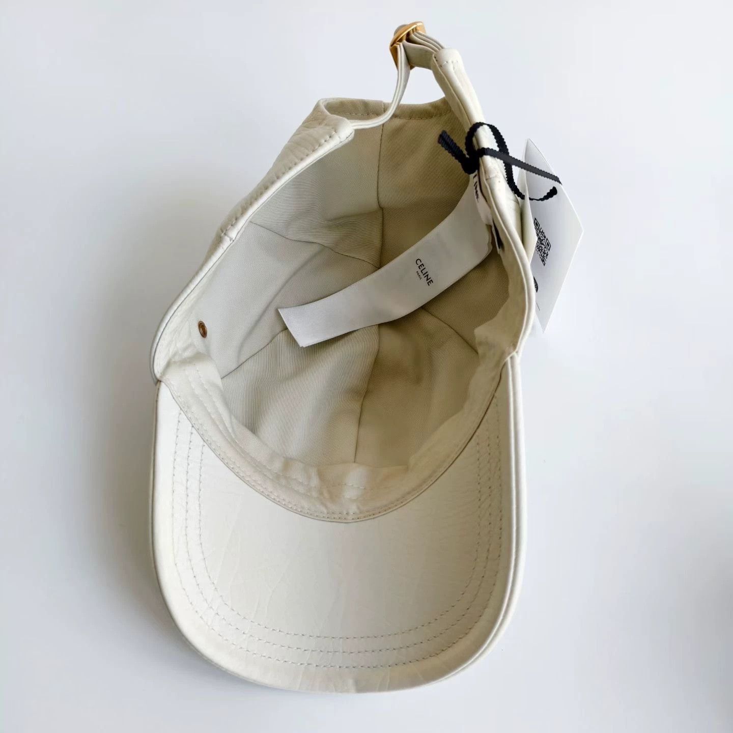Celine CELINE women's white calfskin baseball cap, Size ONE SIZE - 2 Thumbnail