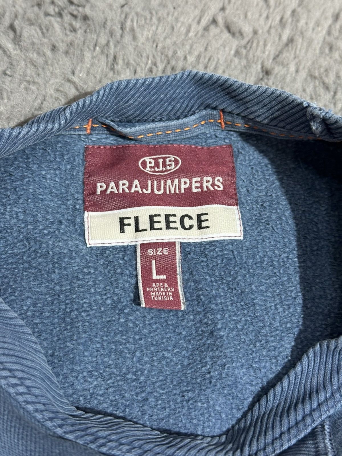 Parajumpers Vintage Parajumpers "P.J.S." Garment-Dyed Fleece Sweatshirt Size US L / EU 52-54 / 3 - 4 Thumbnail