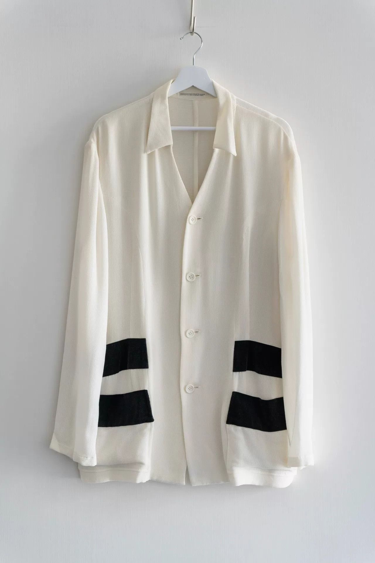 Yohji Yamamoto Yohji Yamamoto Velvet Reconstructed White Jacket Size US M / EU 48-50 / 2 - 1 Thumbnail
