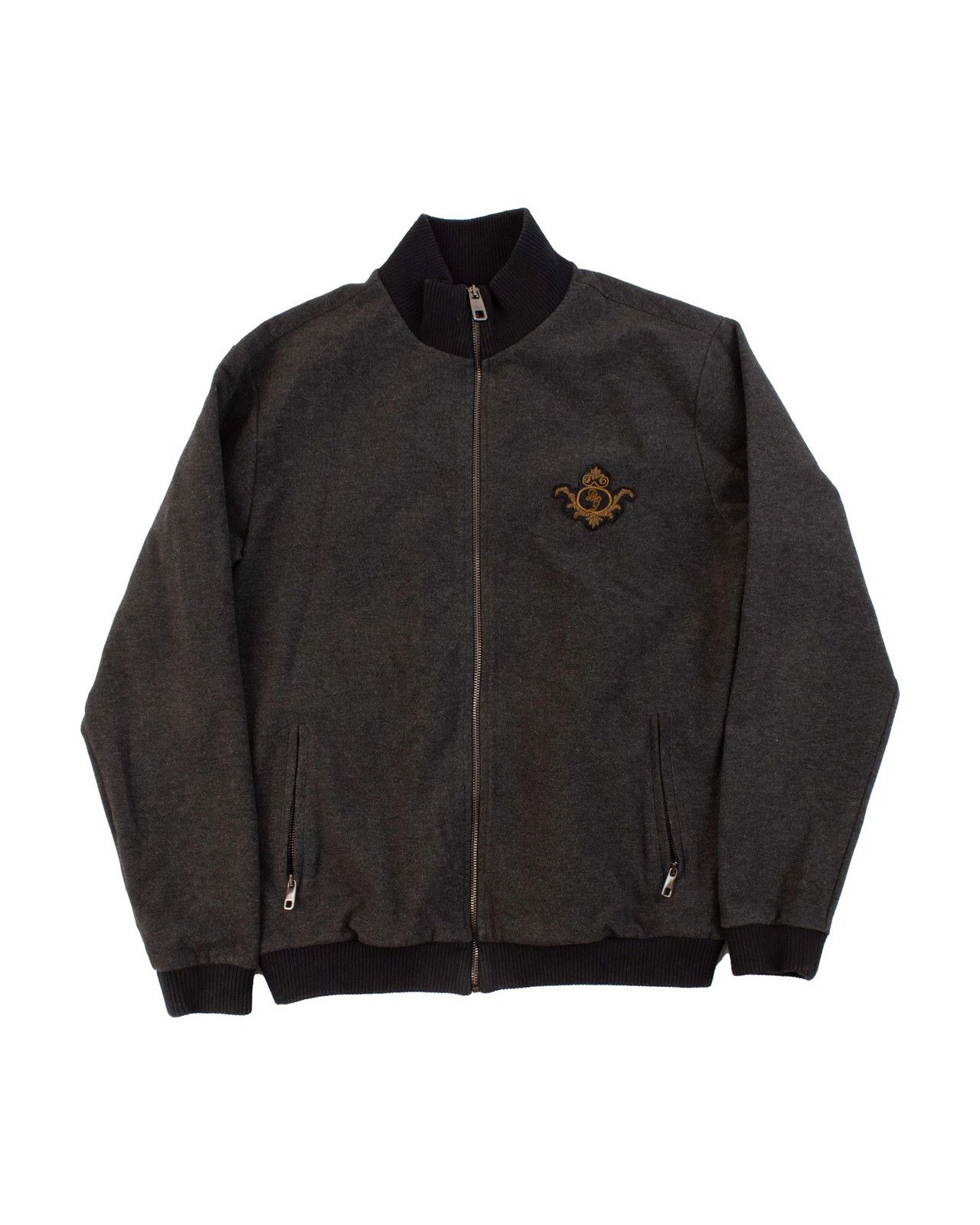 Dolce & Gabbana Dolce & Gabbana Bomber Jacket Crown Logo Full Zip Grey XL Size US XL / EU 56 / 4 - 1 Thumbnail