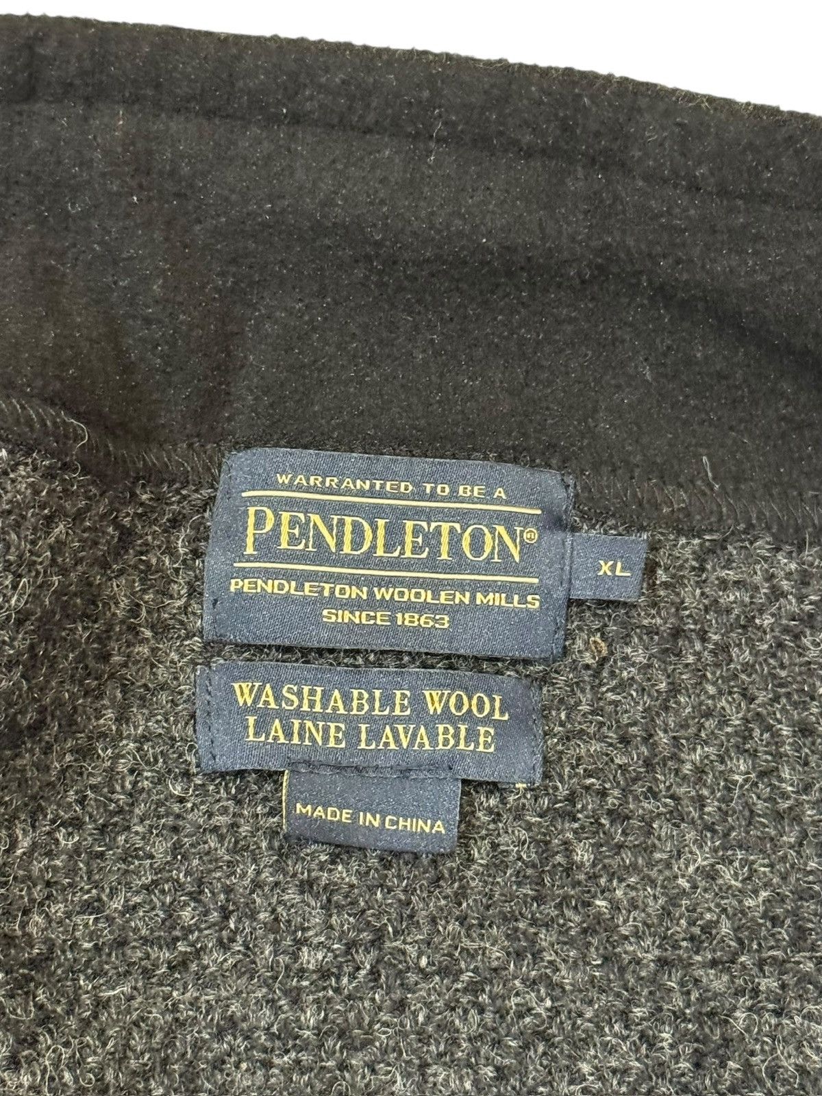 Pendleton Pendleton Gray Shetland Wool Jumper Zip Cardigan Sweater XL Size US XL / EU 56 / 4 - 2 Thumbnail