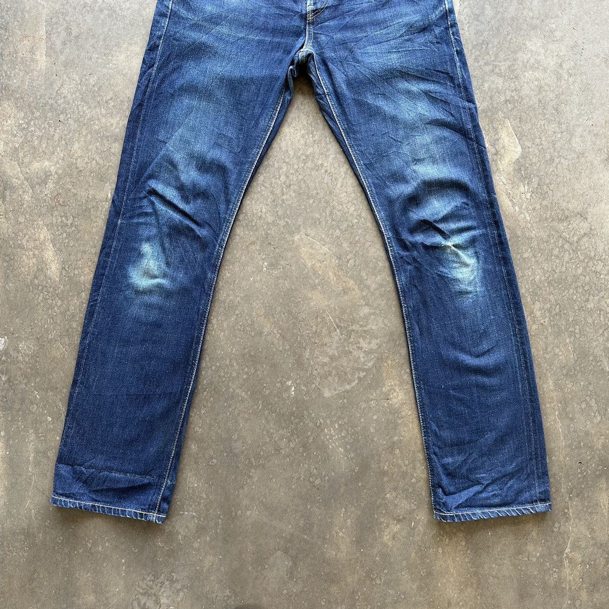 Edwin × Jean × Vintage Vintage Edwin Distressed Faded Denim Jean Pant W31 Size US 31 - 2 Thumbnail
