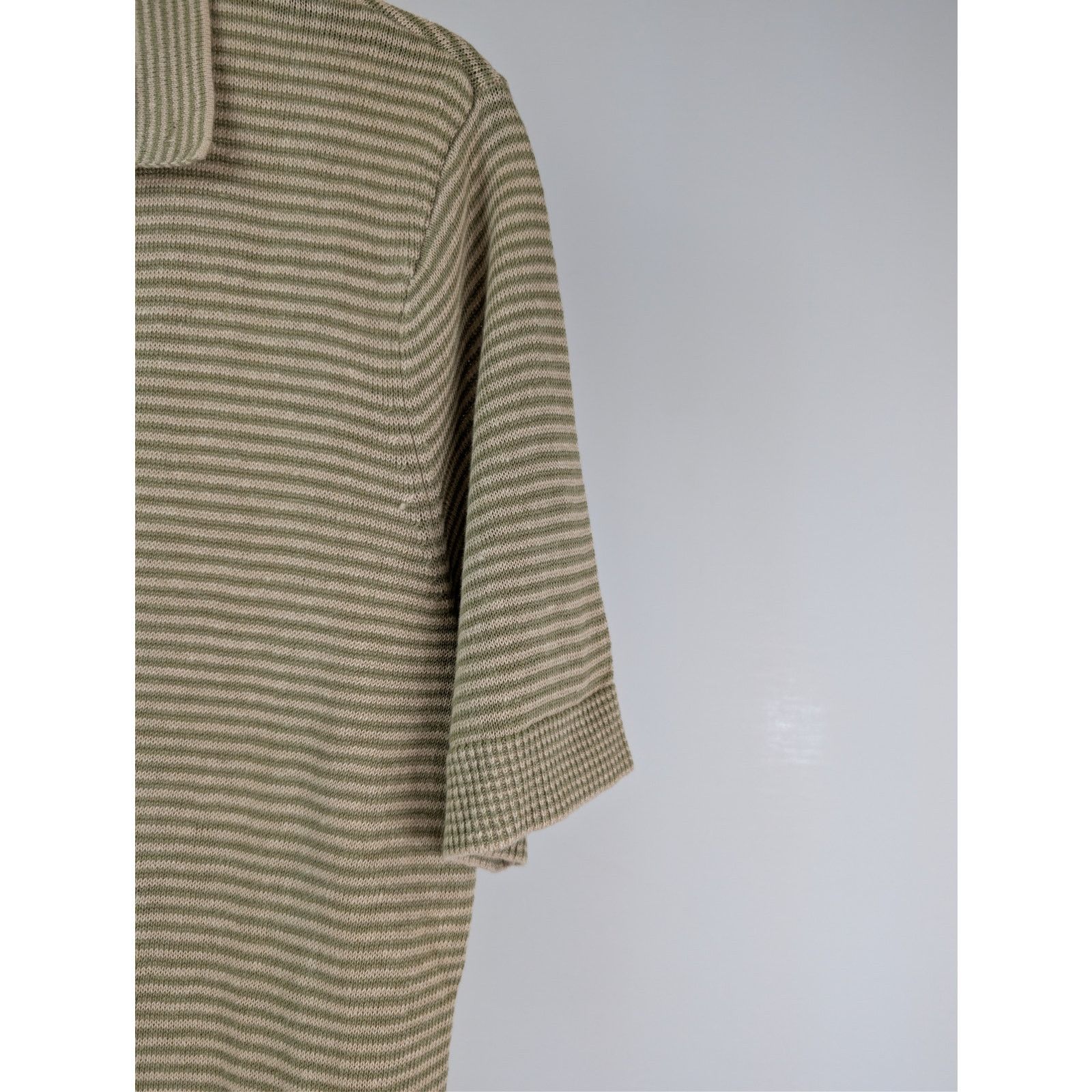 Todd Snyder o1rshd1 CC20 Relaxed Linen Stripe Montauk Polo Shirt Beige Size US S / EU 44-46 / 1 - 5 Thumbnail