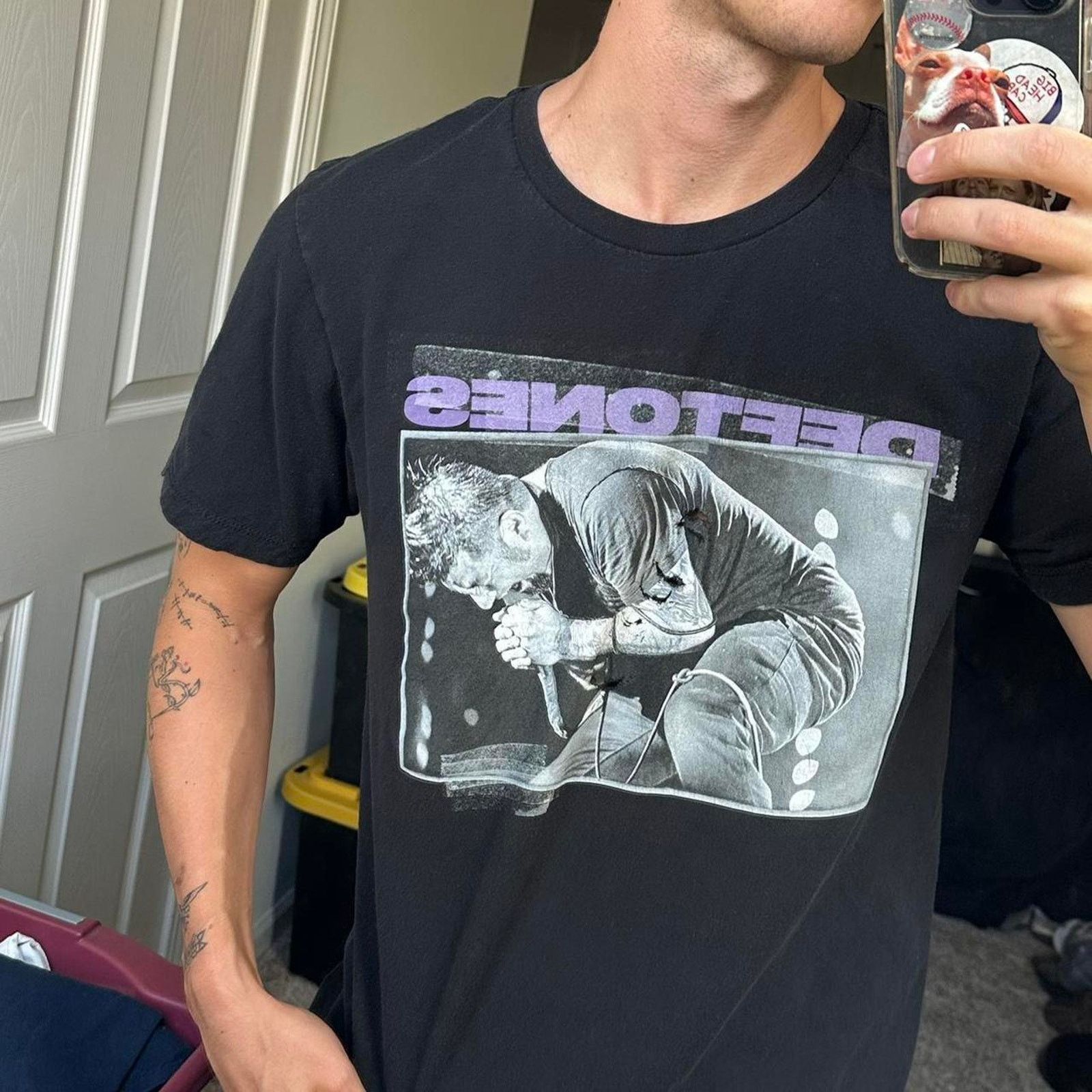 Band Tees Vintage 00s Deftones Black Faded Graphic Music Rock Shirt Size US L / EU 52-54 / 3 - 6 Thumbnail