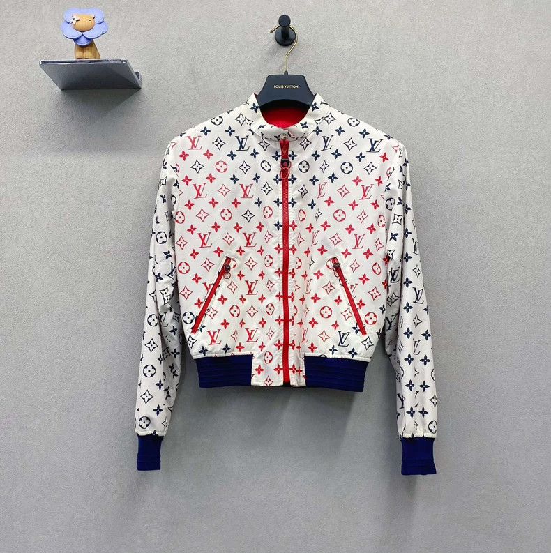 Louis Vuitton LV White Logo Print Jacket Size US XS / EU 42 / 0 - 1 Thumbnail