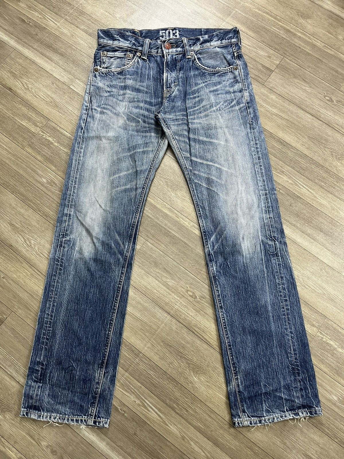 If Six Was Nine 🇯🇵2000s Edwin Blue Trip 503 Japan Distressed Nice Faded Jeans Size US 30 / EU 46 - 1 Thumbnail