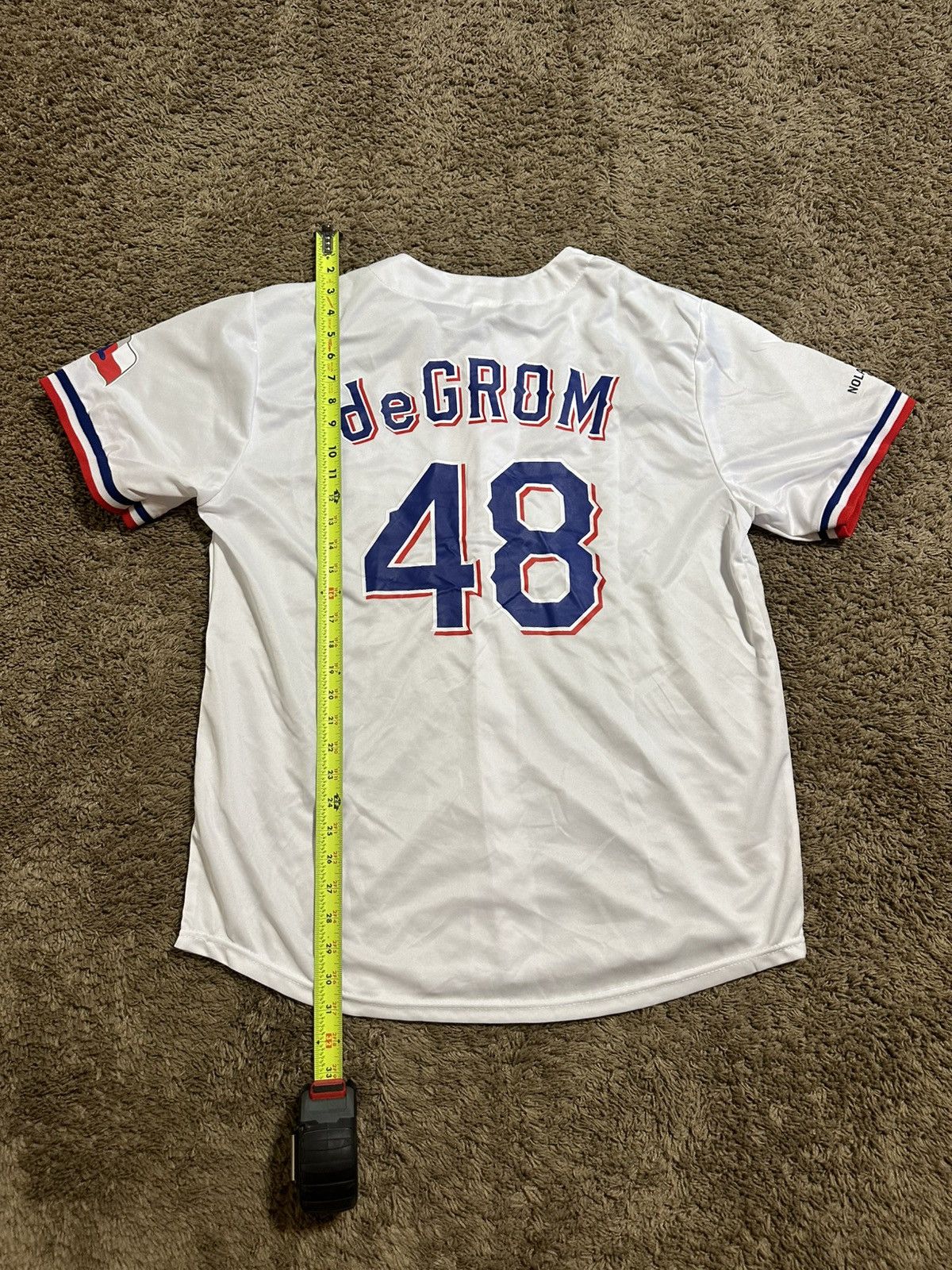 MLB Vintage MLB Texas Rangers “Degrom” jersey 00s size XL Size US XL / EU 56 / 4 - 2 Thumbnail