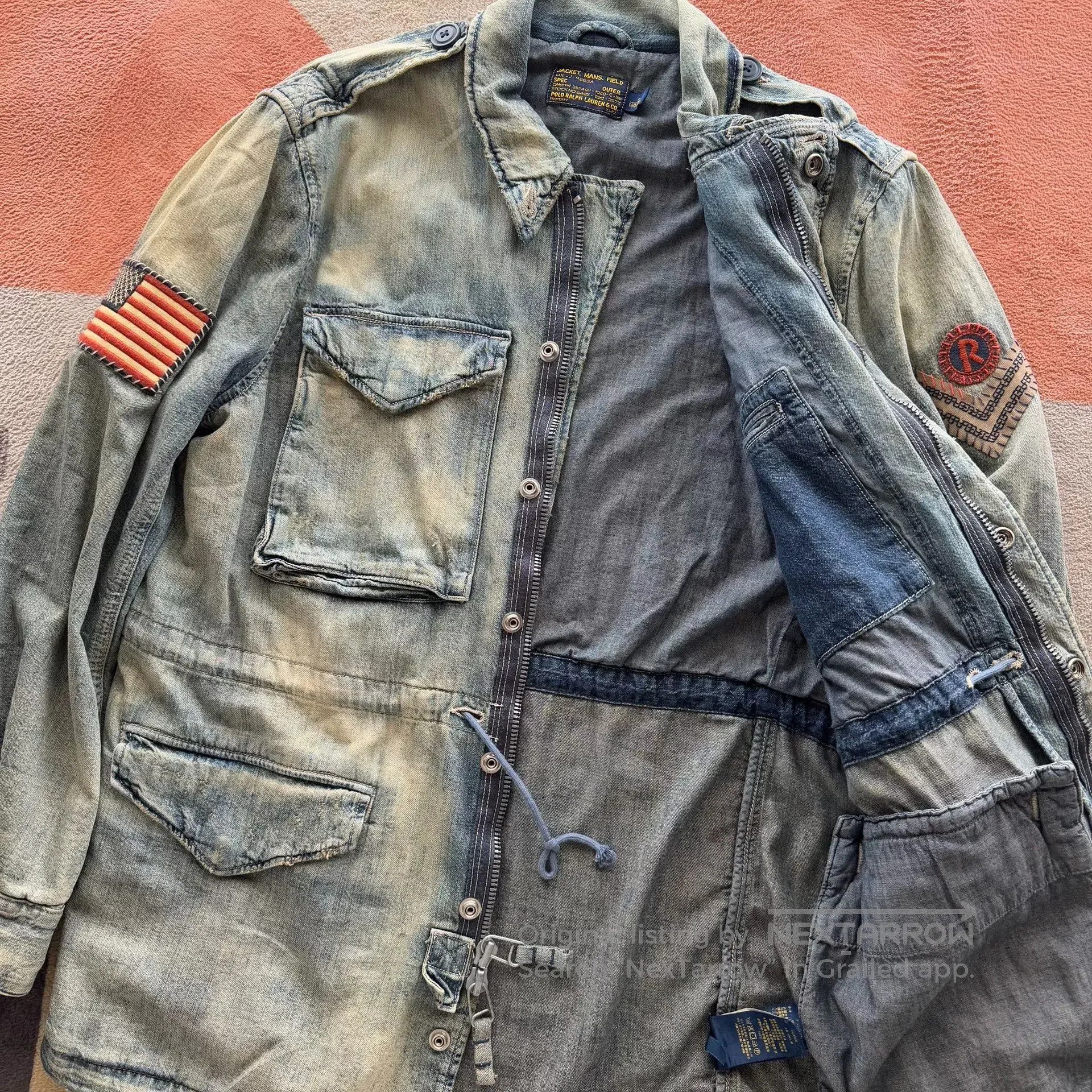 Polo Ralph Lauren Ralph Lauren M43 Military Denim Jacket. Size US S / EU 44-46 / 1 - 2 Thumbnail