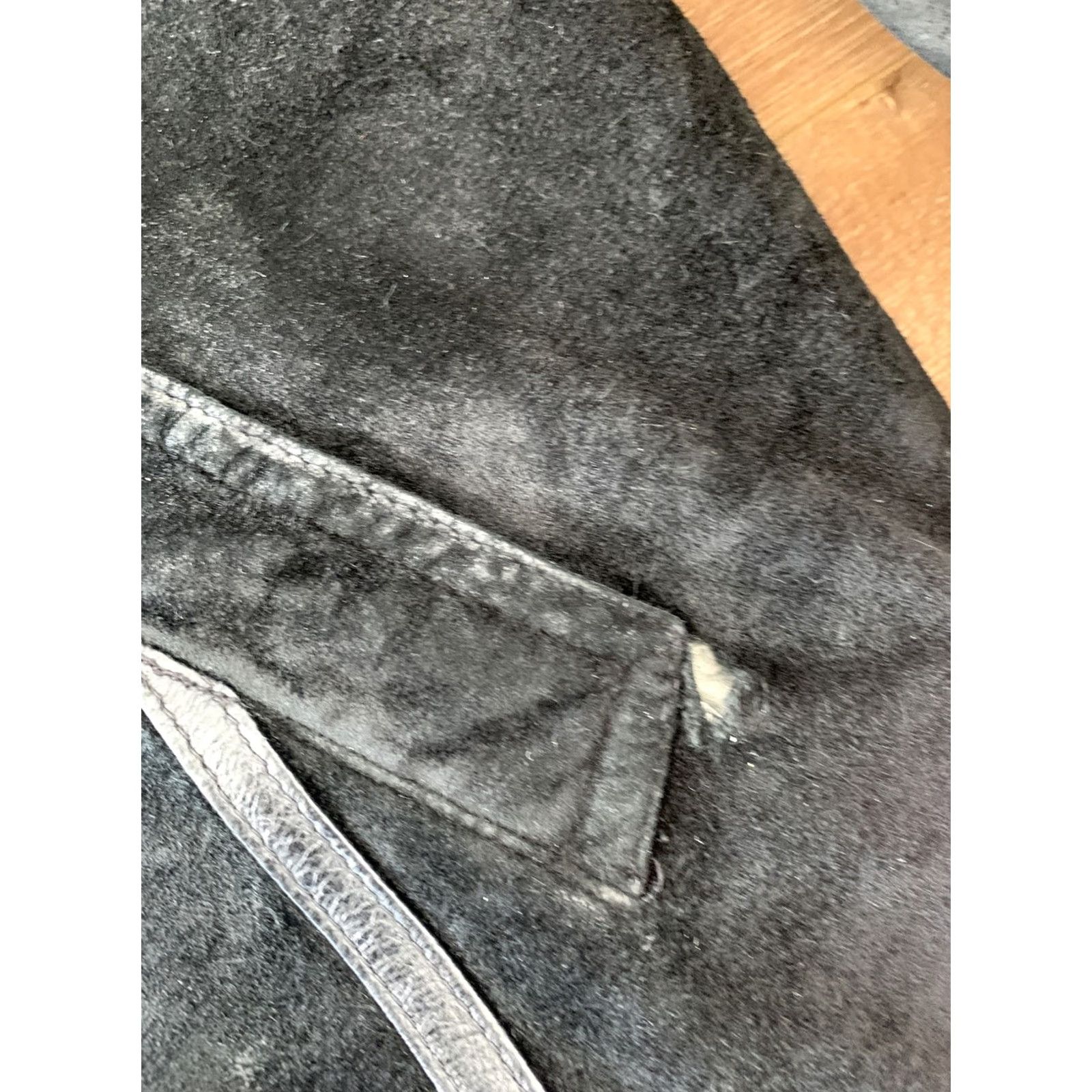 Phat Farm VINTAGE Phat Farm Leather Coat Bomber Jacket Men XL Black 90s Suede Leather Shearling Lined Heavy Coat zip Mid-Length Size US XL / EU 56 / 4 - 4 Thumbnail
