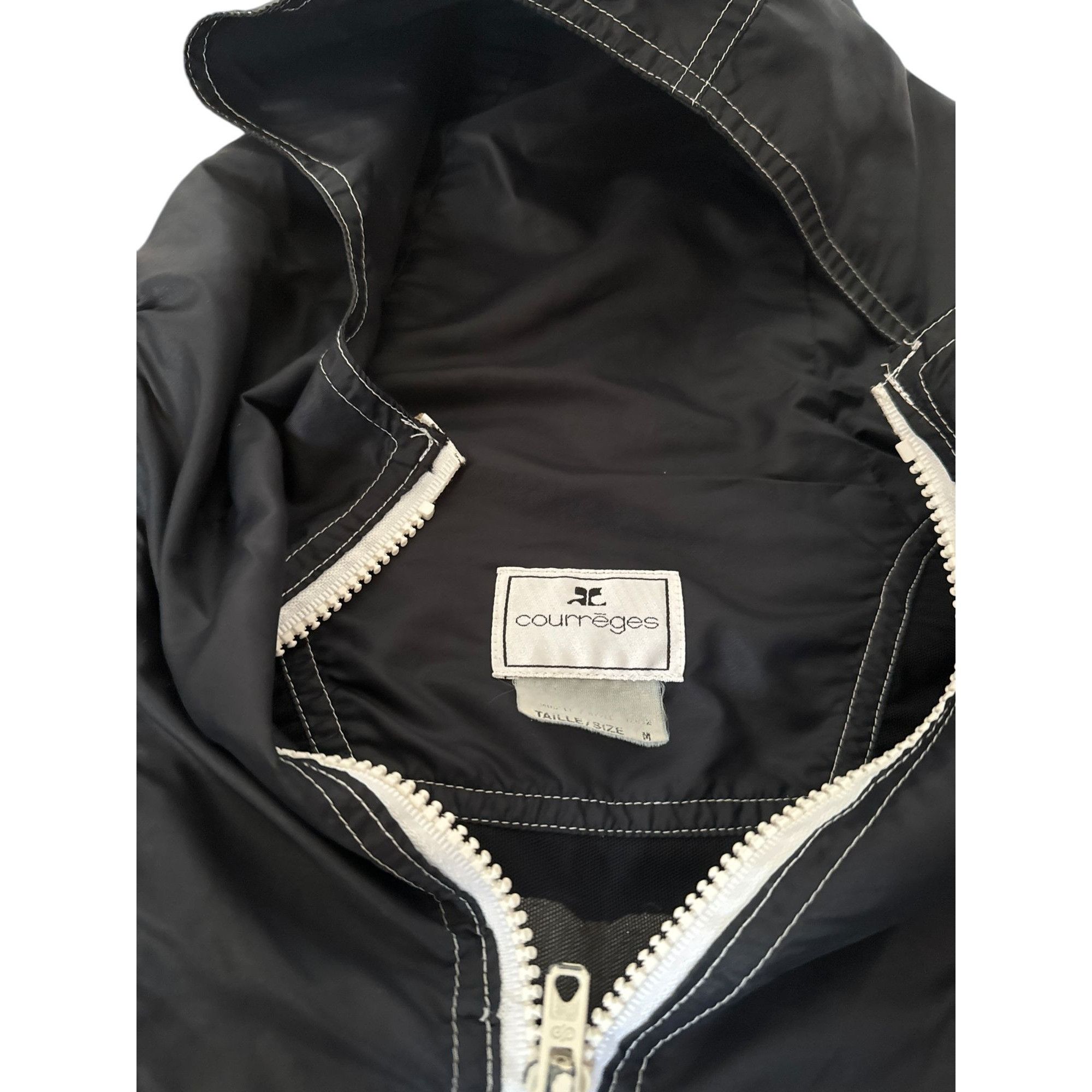 Courreges Black Nylon windbreaker Size M / US 6-8 / IT 42-44 - 4 Thumbnail