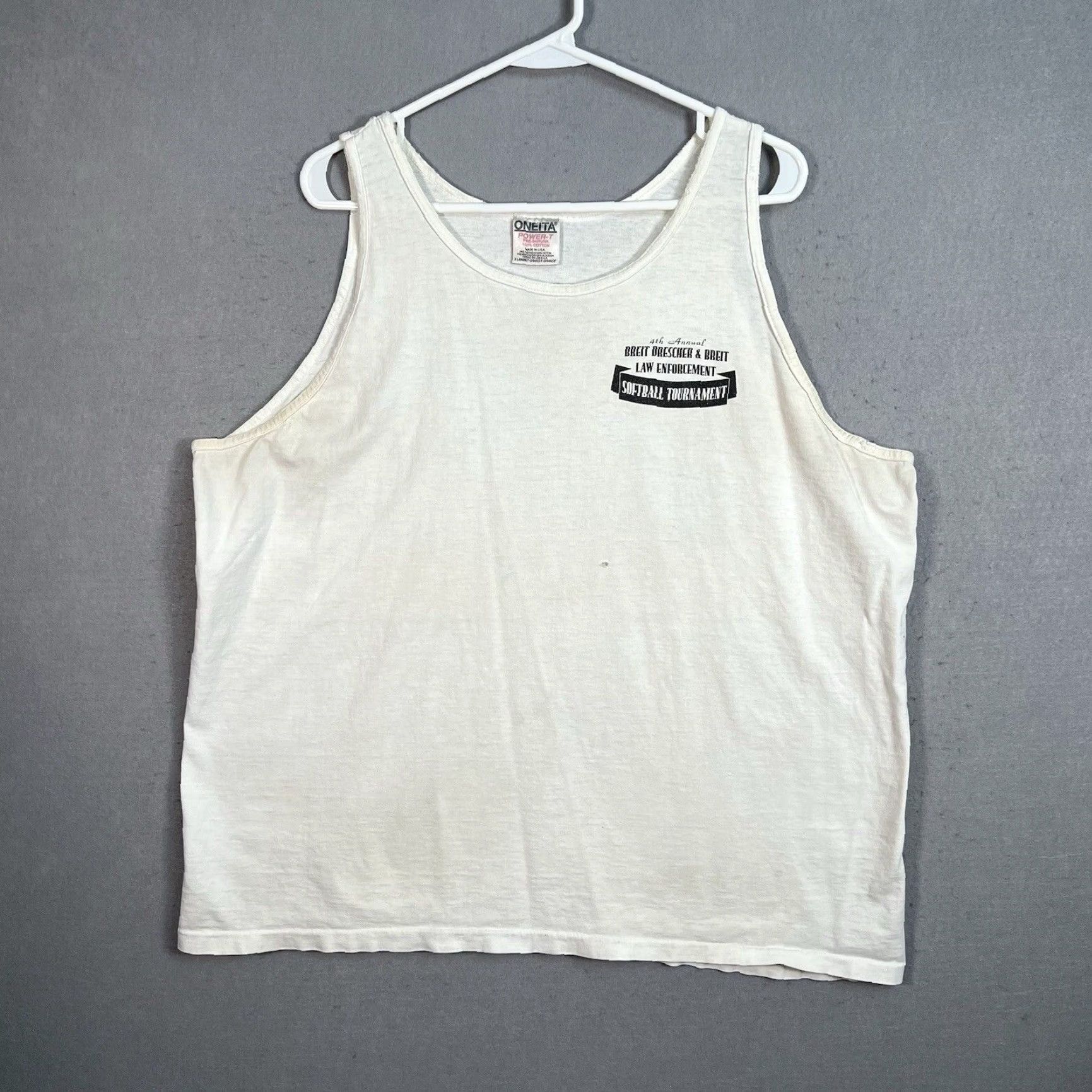 Vintage VINTAGE 1994 Sportswear Tank Top Adult XL Men White Field Of Dreams Softball Tournament Graphic Tee Size US XL / EU 56 / 4 - 2 Thumbnail