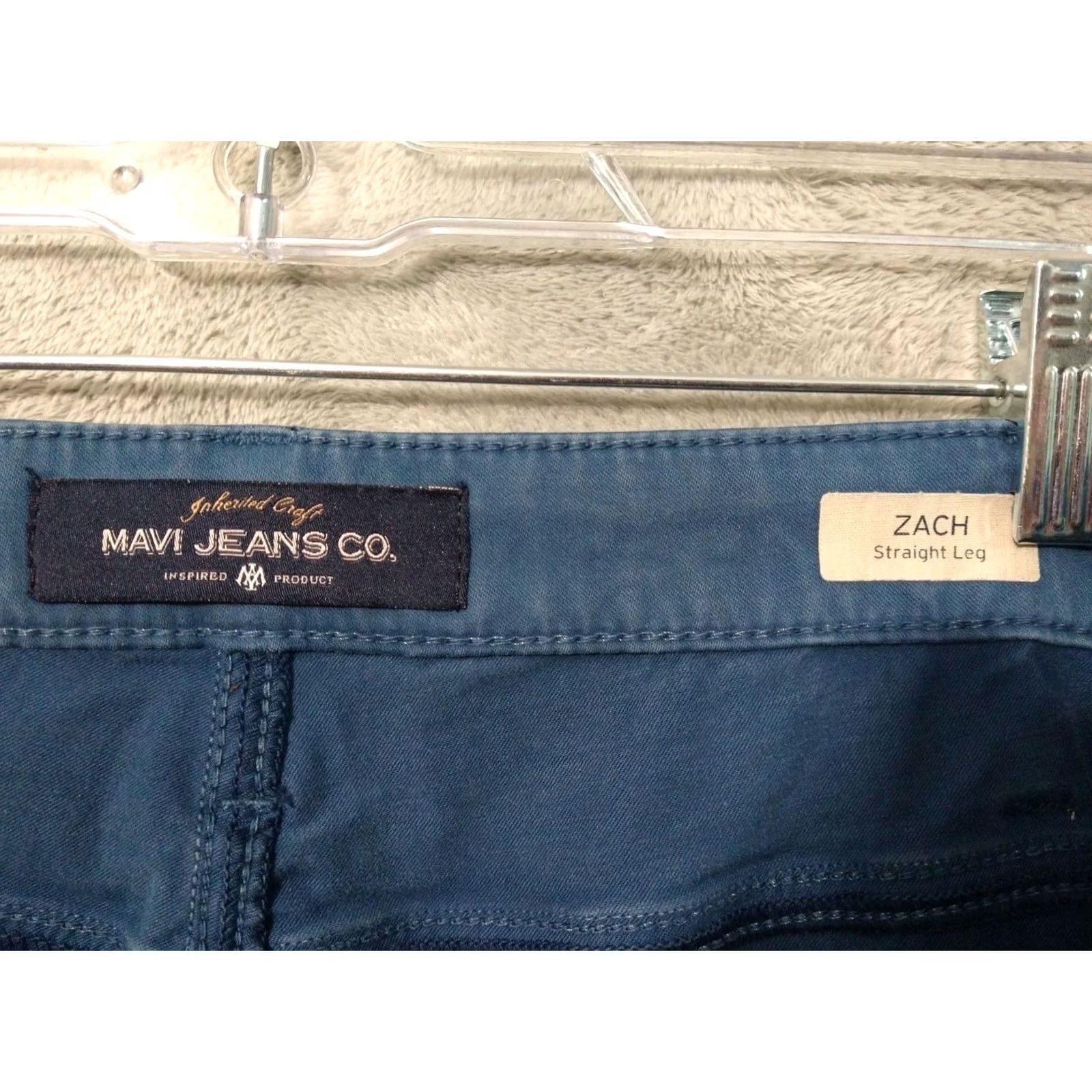 Mavi Mavi Zach Pants Mens 44x36 Blue Chino Straight Leg Stretch Mid Rise Twill Casual Pants Mens Blue 44 Regular Straight Mens Size US 44 / EU 60 - 7 Thumbnail