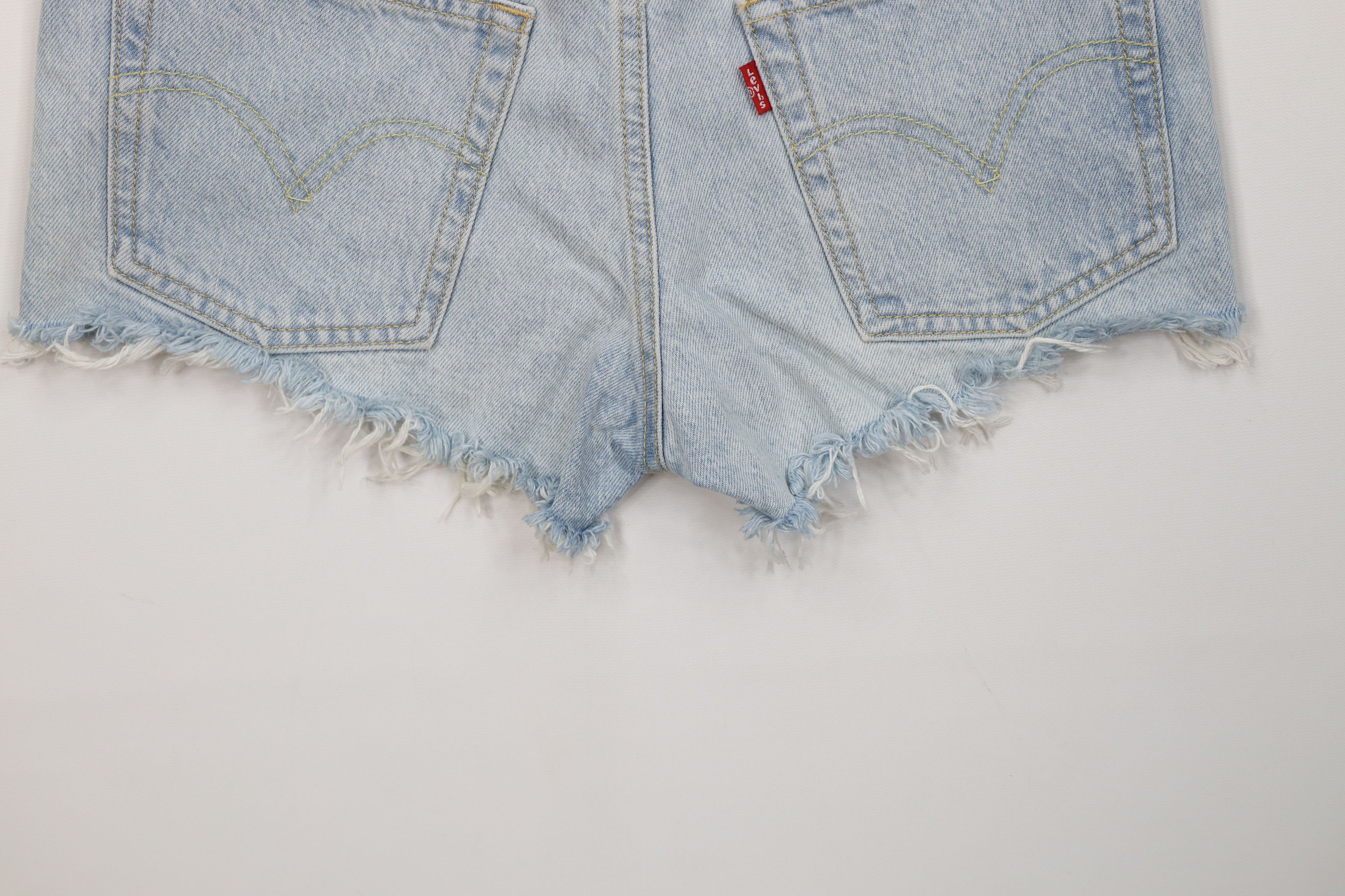 Levi's Vintage Y2K Levi 501xx Cut Off Denim Jean Shorts Jorts Blue Size 25" / US 0 / IT 36 - 12 Thumbnail