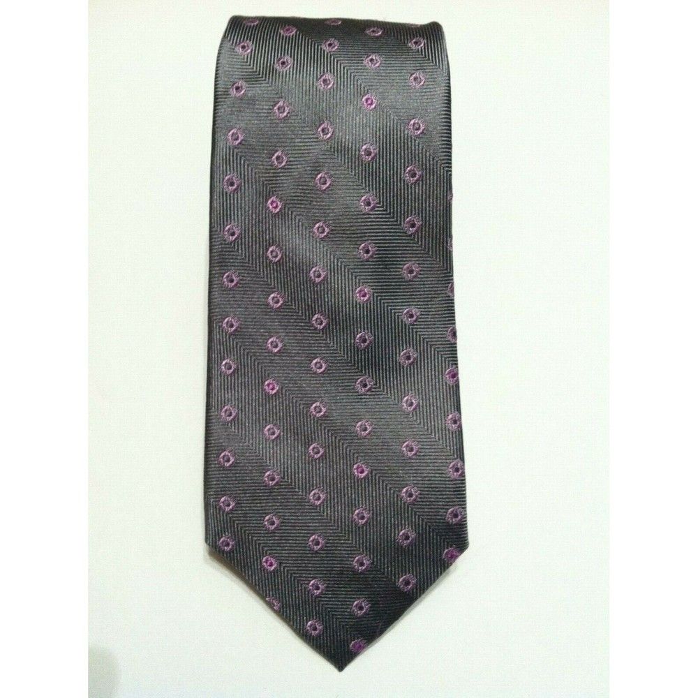Tallia TALLIA MENS NEW GRAY 100%SILK TIE WIDTH: 3" Size ONE SIZE - 1 Thumbnail