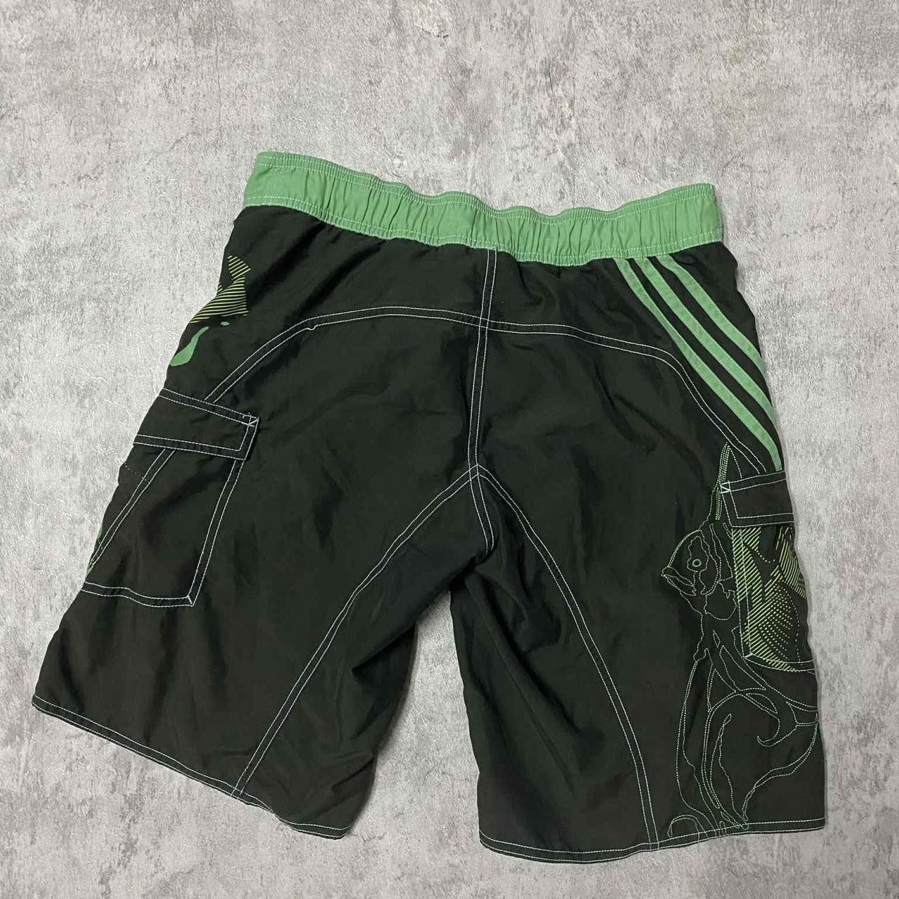 Adidas Adidas green and black swim trunks with drawstring waist Size US 34 / EU 50 - 3 Thumbnail