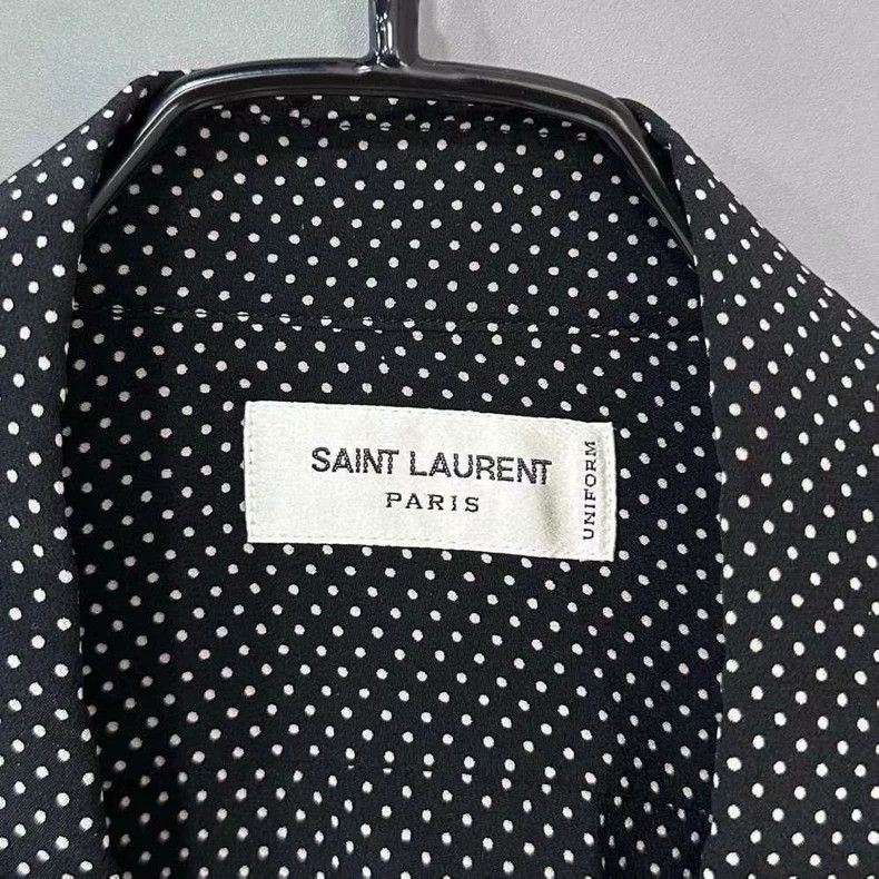 Saint Laurent Paris Saint Laurent Paris Polka-dot silk long-sleeve shirt 2505-N Size US XXS / EU 40 - 5 Thumbnail