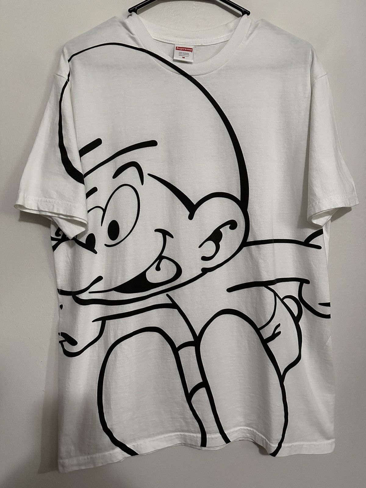 Supreme smurfs tee 白L