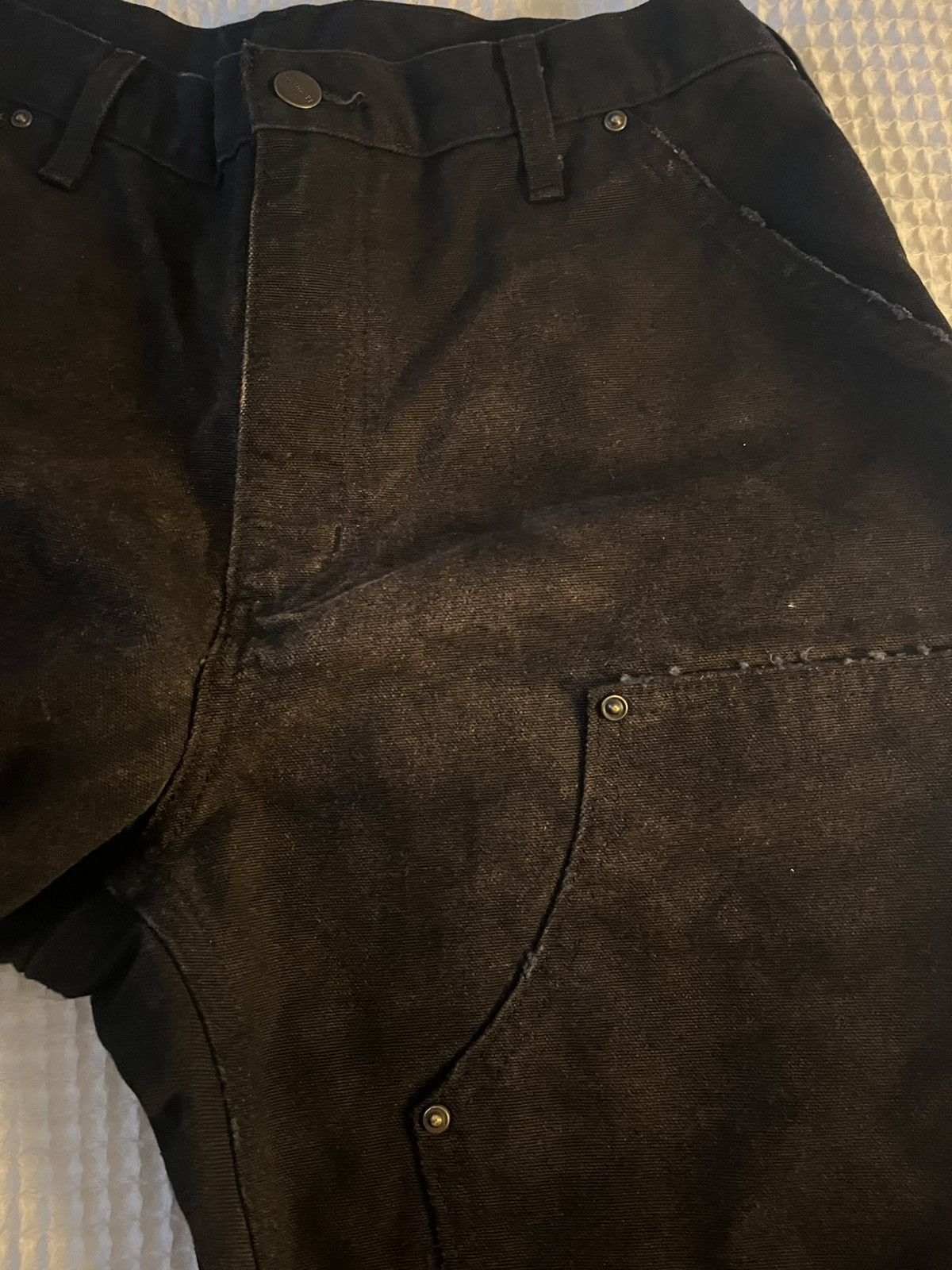 Carhartt Vintage black distressed carhartt double knee pants Size US 32 / EU 48 - 3 Thumbnail