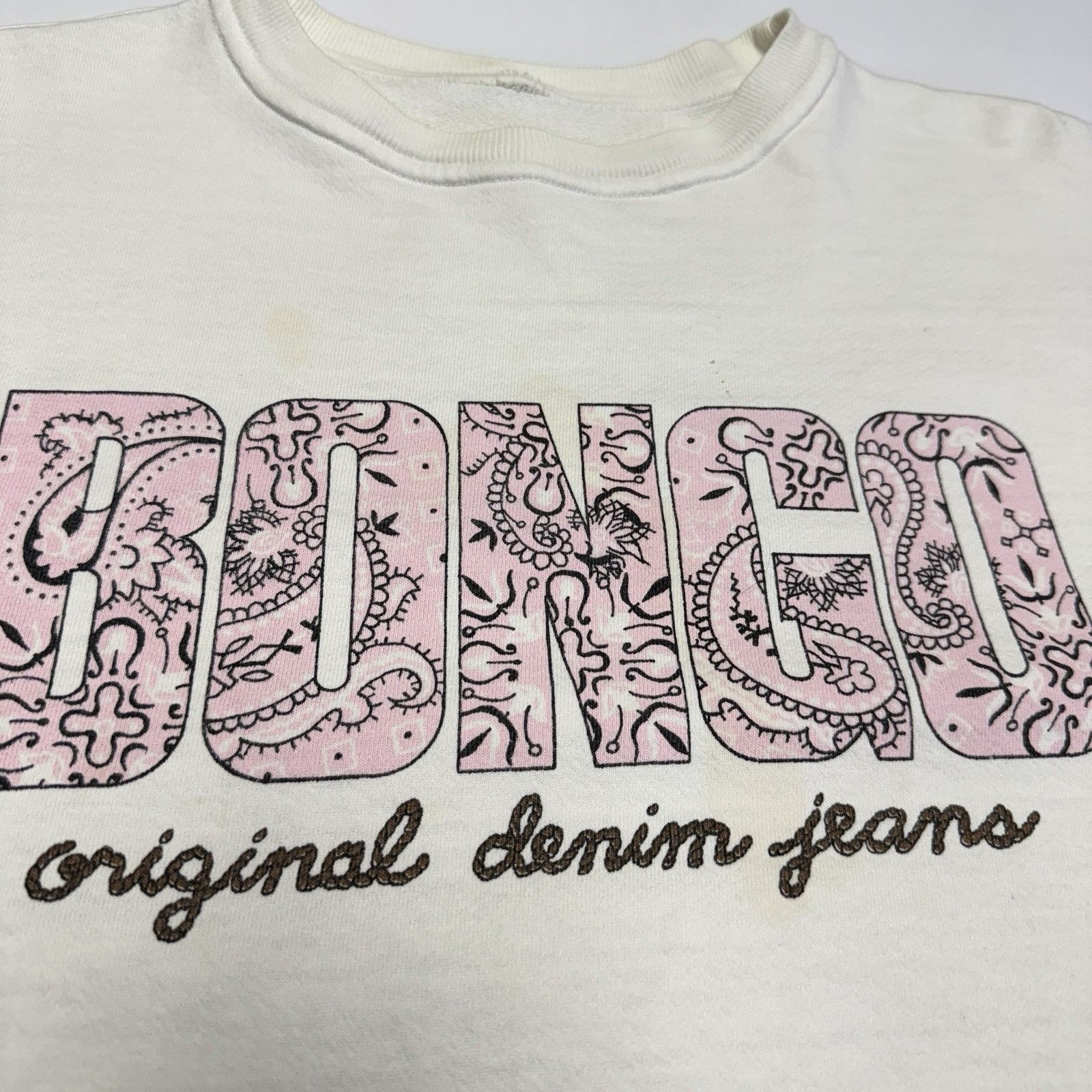 Vintage Vintage Bongo Jeans Sweatshirt Womens XL 26x25 White Crew Ne Size XL / US 12-14 / IT 48-50 - 4 Thumbnail