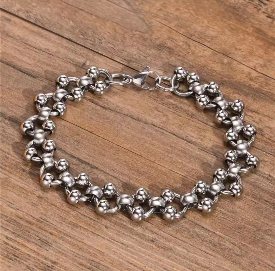 Japanese Brand × Vintage Steel Ball Bead Link Bracelet Size ONE SIZE - 3 Thumbnail