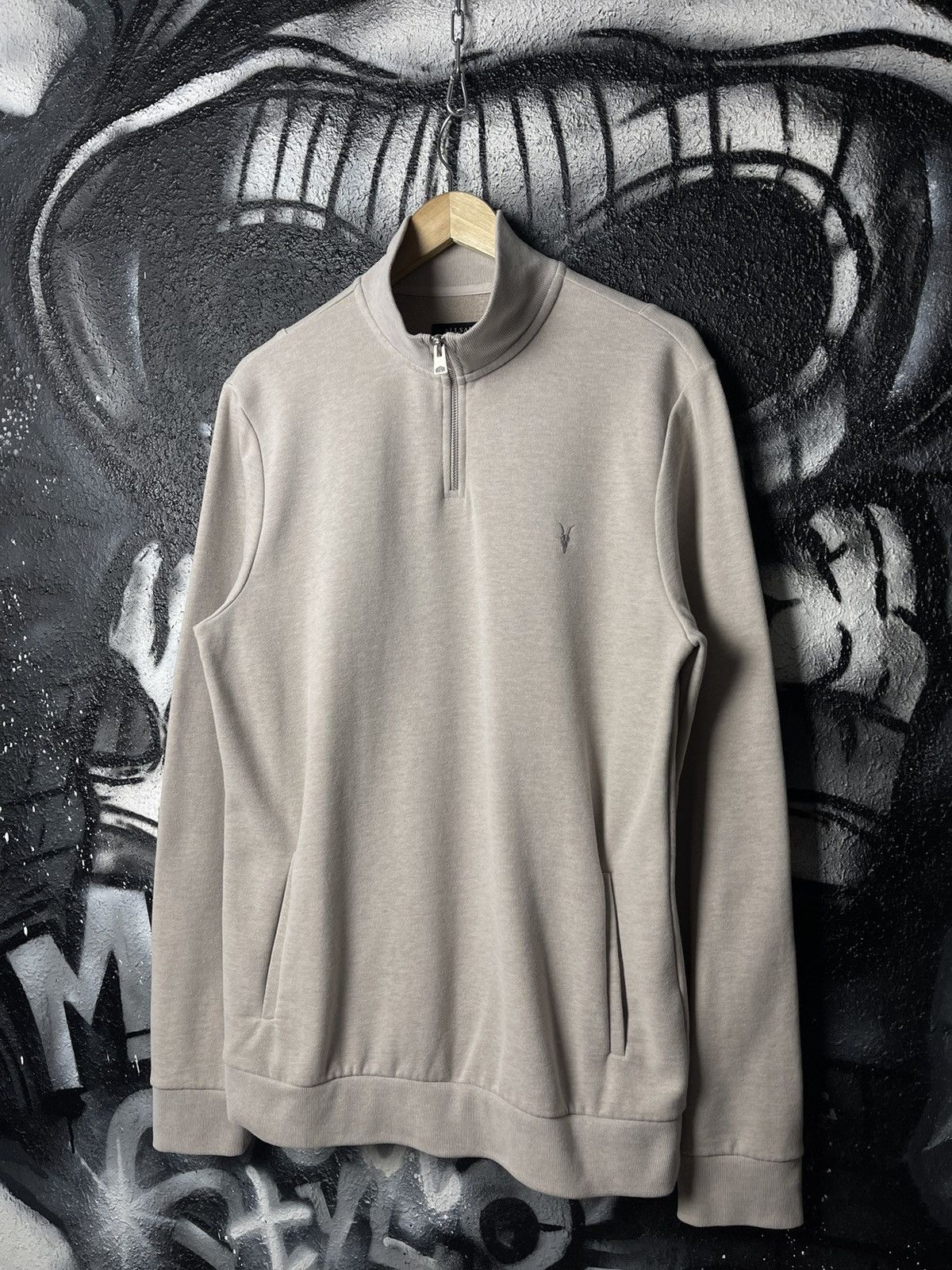 Allsaints Allsaints Half Zip Funnel Sweat Men’s Size M Size US M / EU 48-50 / 2 - 2 Thumbnail