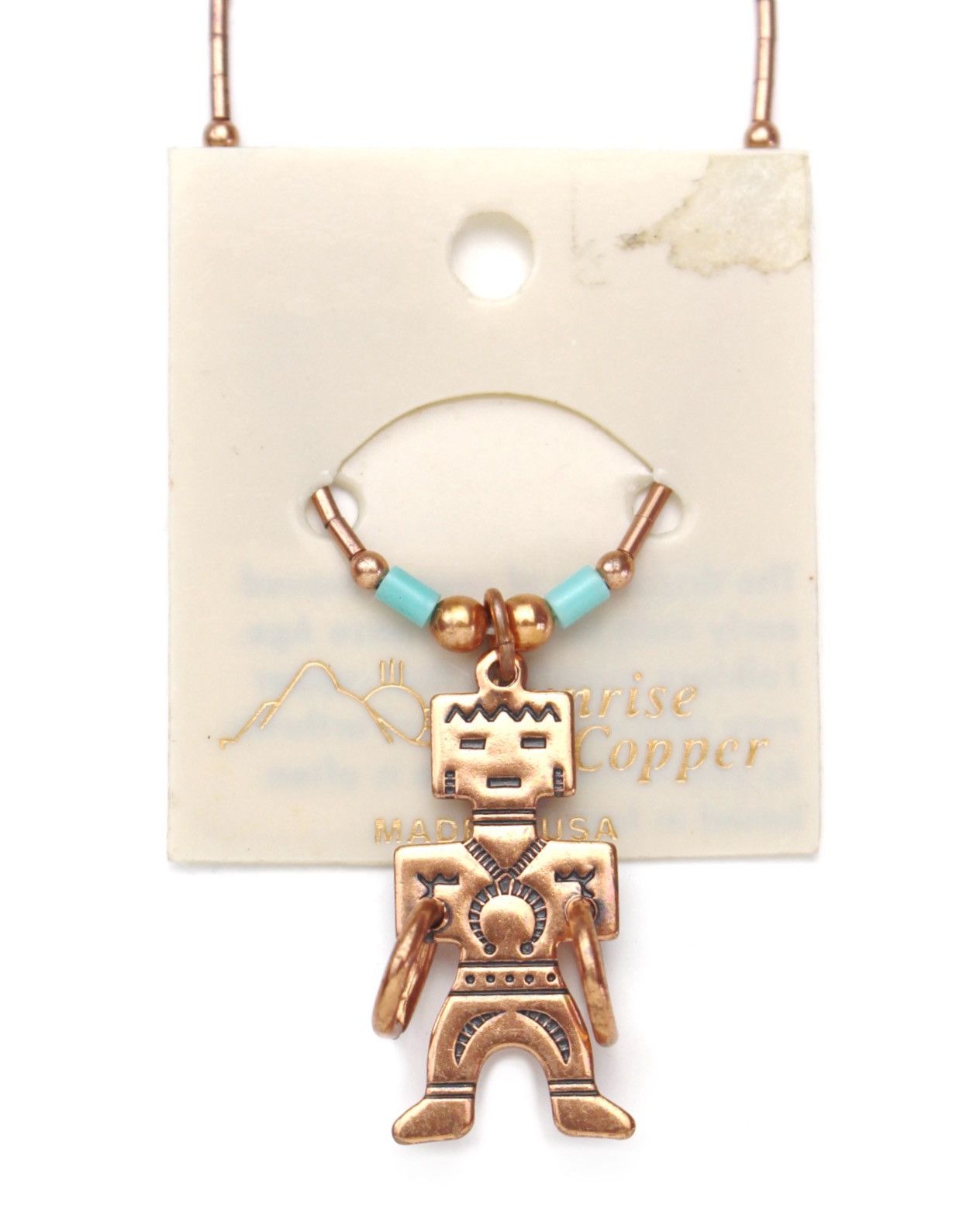 Vintage 1960S REPRO SUNRISE COPPER KACHINA HOOP DANCER NECKLACE Size ONE SIZE - 1 Thumbnail