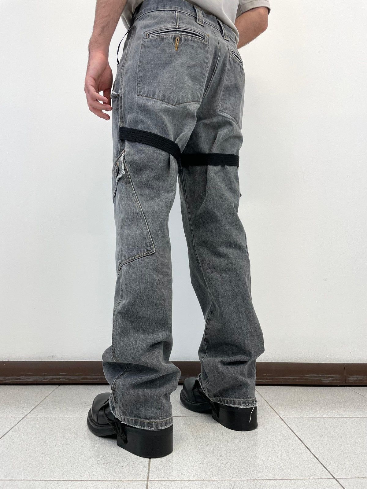 Dolce & Gabbana 2000s heavy weight multi pockets cargo bondage pants archive Size US 35 - 13 Thumbnail