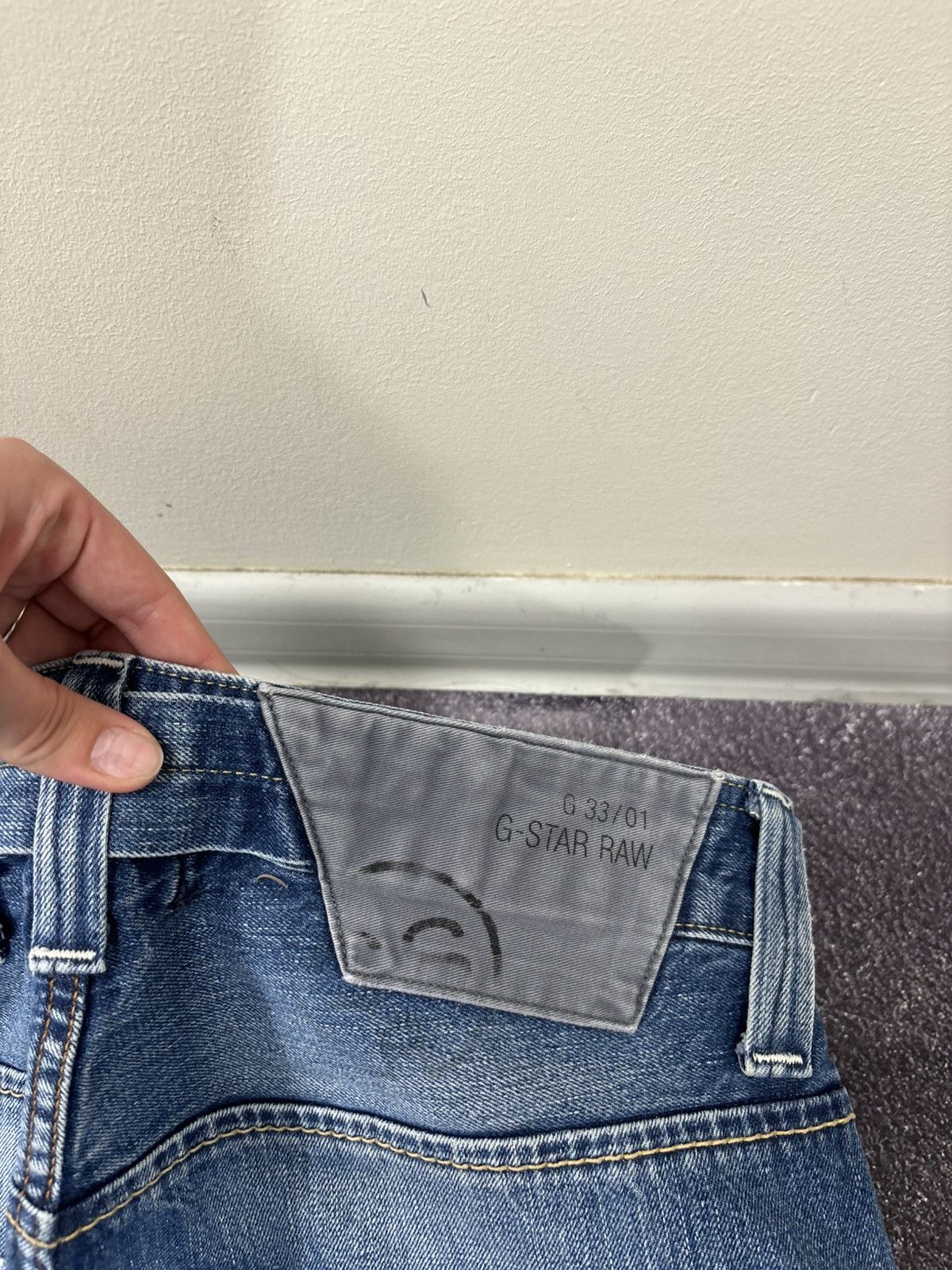 G-Star Vintage G-Star Raw Y2K Faded Blue Avant Garde Denim Jeans Size US 32 / EU 48 - 15 Thumbnail