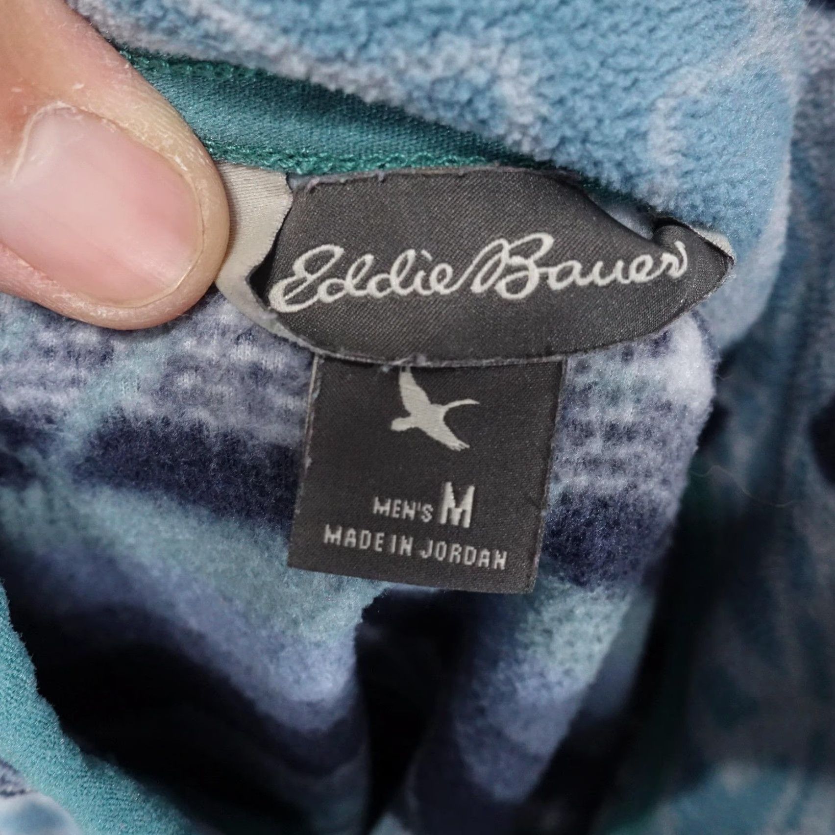 Eddie Bauer VINTAGE Eddie Bauer Pullover Mens Medium Blue Aztec Fleece Geometric Outdoors Size US M / EU 48-50 / 2 - 7 Thumbnail