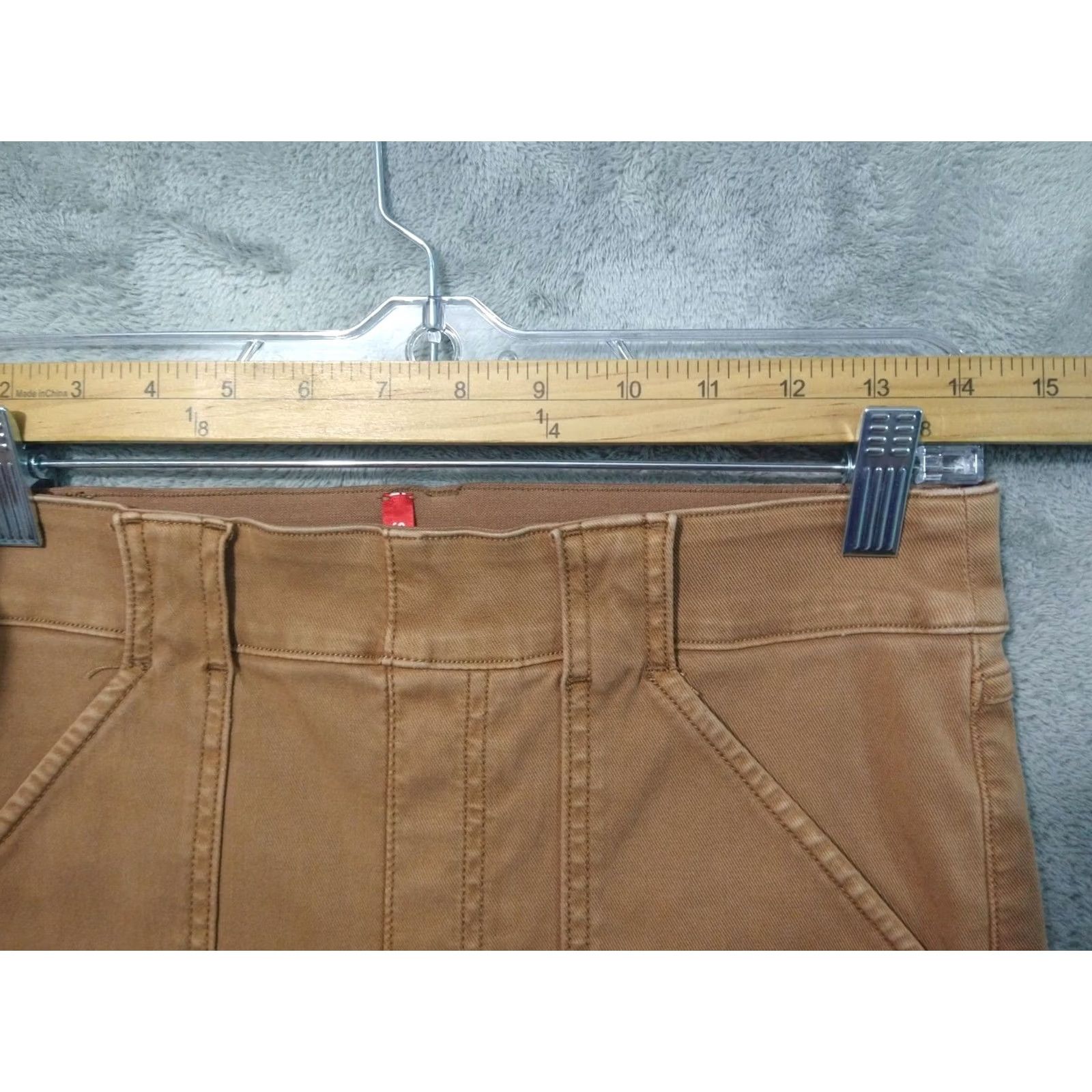 Spanx Spanx Pants Women Large Petite Brown Cargo Skinny Twill Ankle High Rise Pull On Size 36" / US 14 / IT 50 - 3 Thumbnail