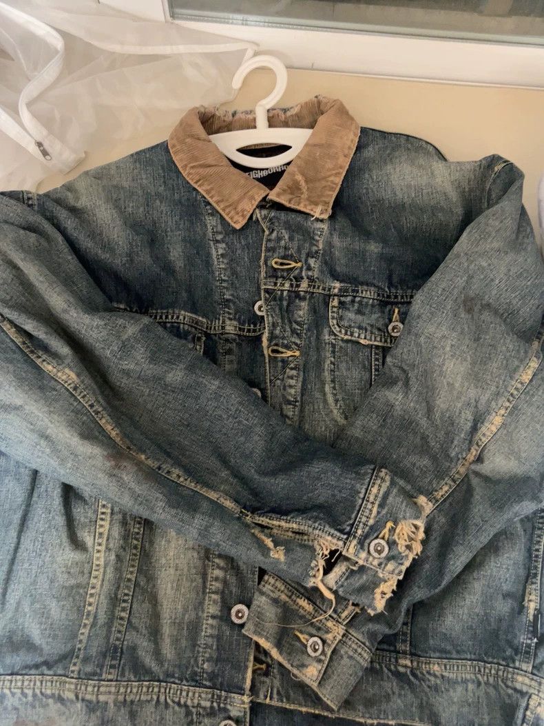 Neighborhood Neighborhood 23AW Distressed Denim Jacket Size US S / EU 44-46 / 1 - 1 Thumbnail