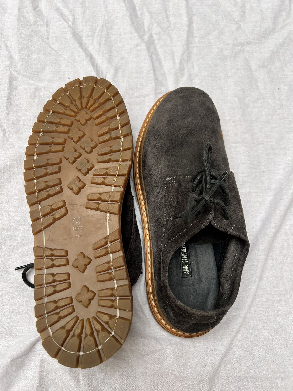 Ann Demeulemeester Dark grey reverse leather shoes Size US 9 / EU 42 - 5 Thumbnail