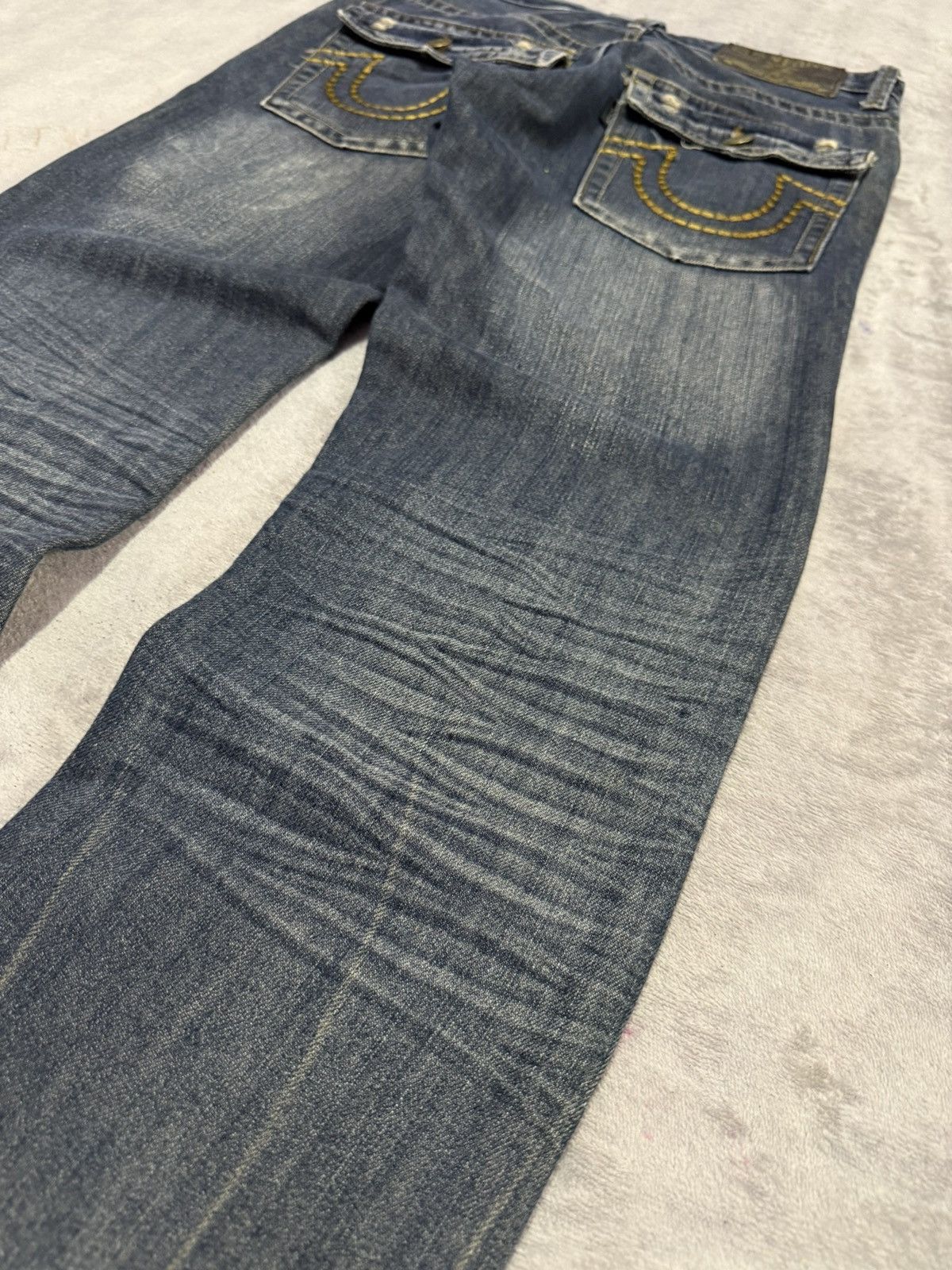 Japanese Brand × LOWBOX A.S Jeans Japan Poems Distressed Claw Mark Jeans Size US 29 - 13 Thumbnail