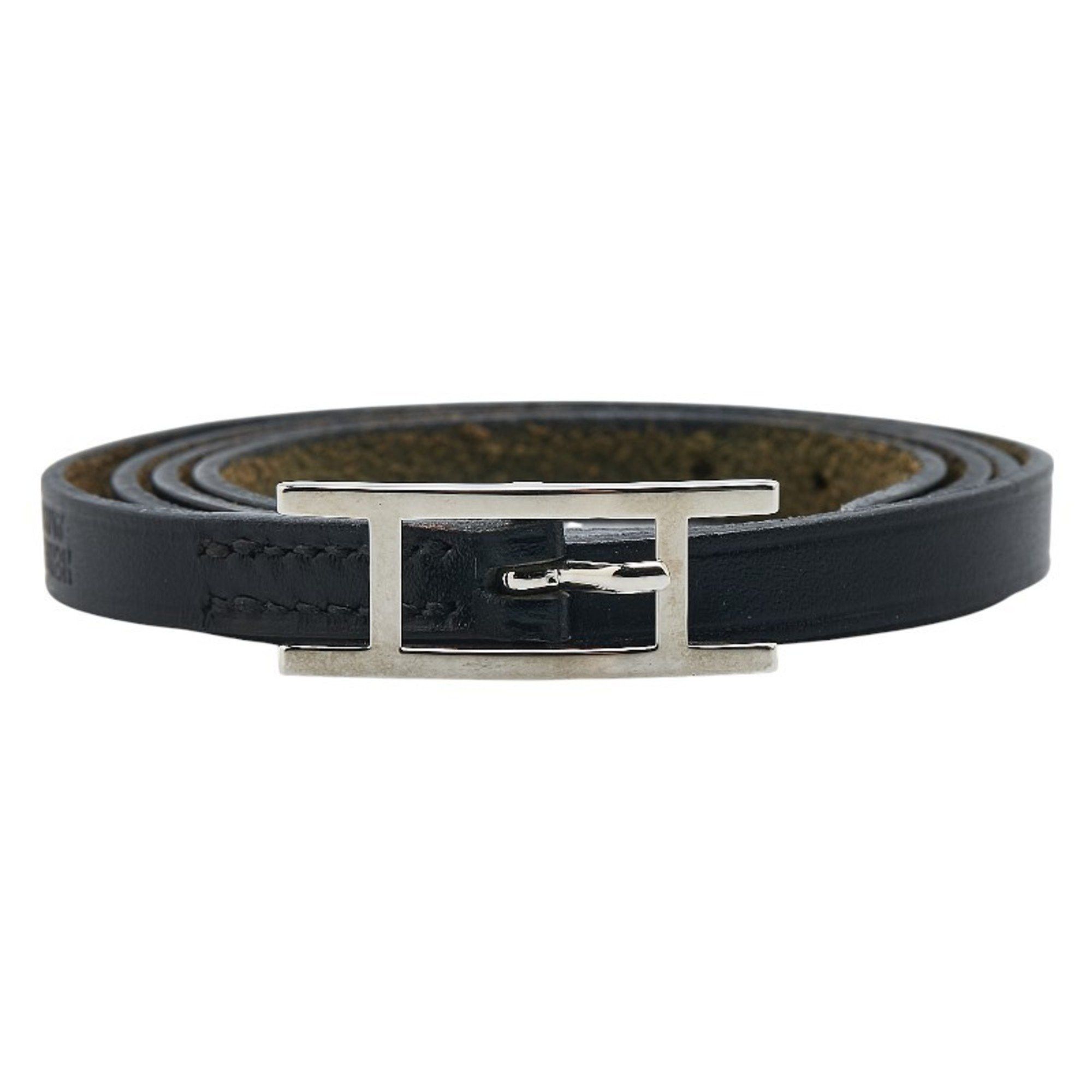 Hermes Hermes API3 Long Bracelet Black Leather Women's HERMES Size ONE SIZE - 1 Thumbnail