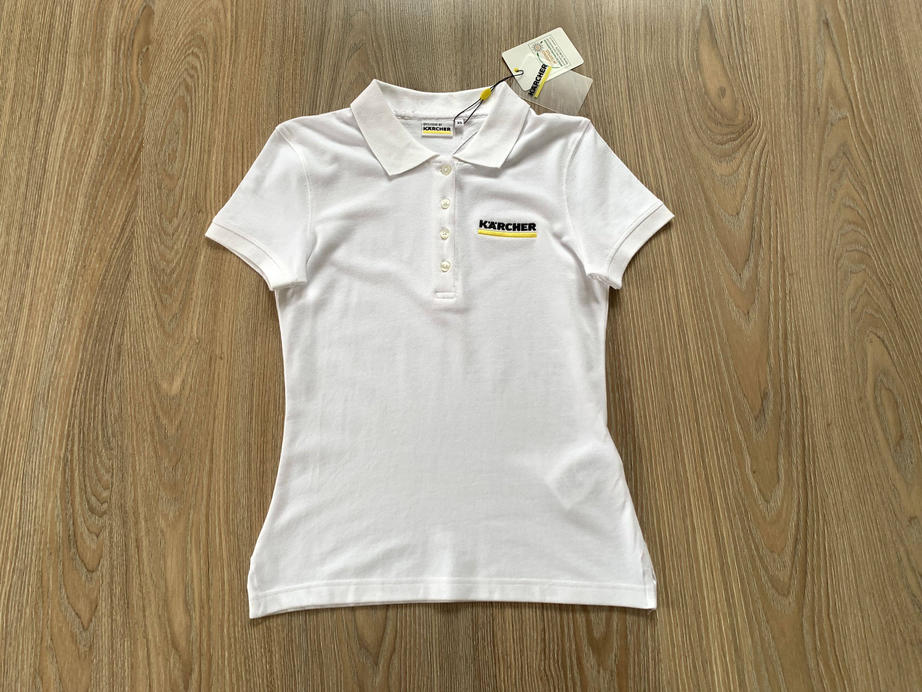 Other Kärcher Exclusive White Cotton Polo T-Shirt Size XS / US 0-2 / IT 36-38 - 2 Thumbnail