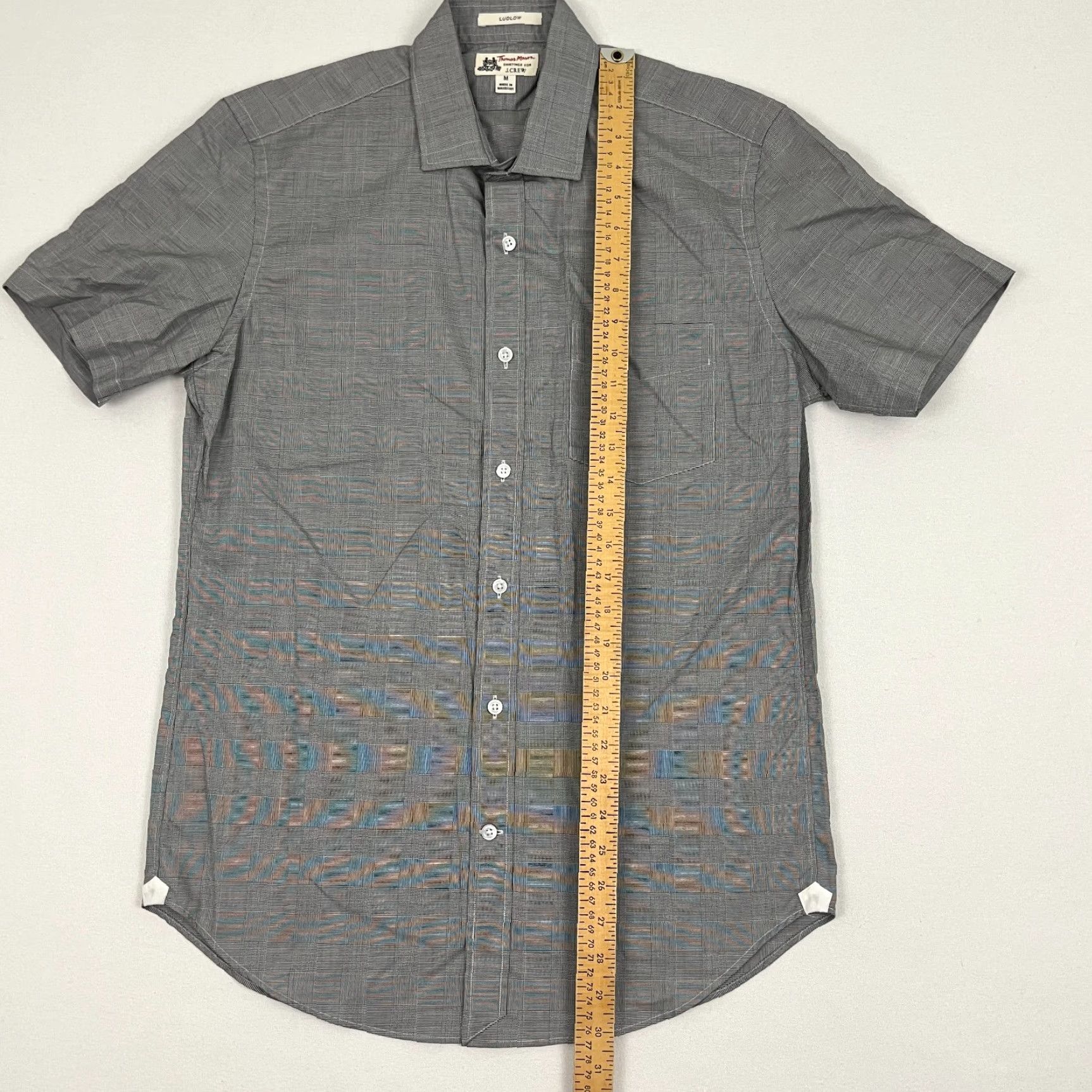 J.Crew J.CREW Thomas Mason Shirt Mens M Gray Glen Check Plaid Ludlow Button Up Casual Size US M / EU 48-50 / 2 - 3 Thumbnail