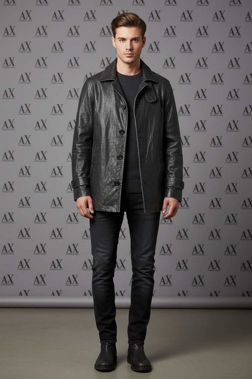 Armani 🔥 rare coat jacket waxed Armani Exchange size M Size US M / EU 48-50 / 2 - 11 Thumbnail